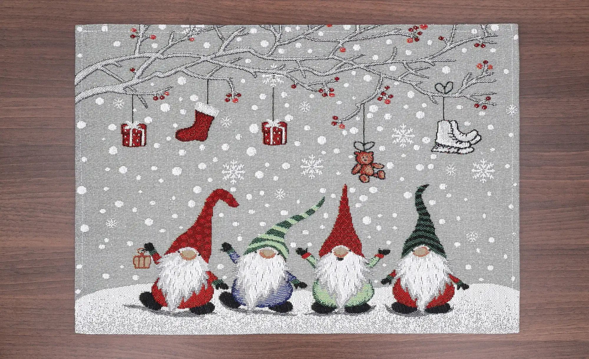 como Platzset  Weihnachten ¦ grau ¦ Baumwollmischgewebe ¦ Maße (cm): B: 32 günstig online kaufen