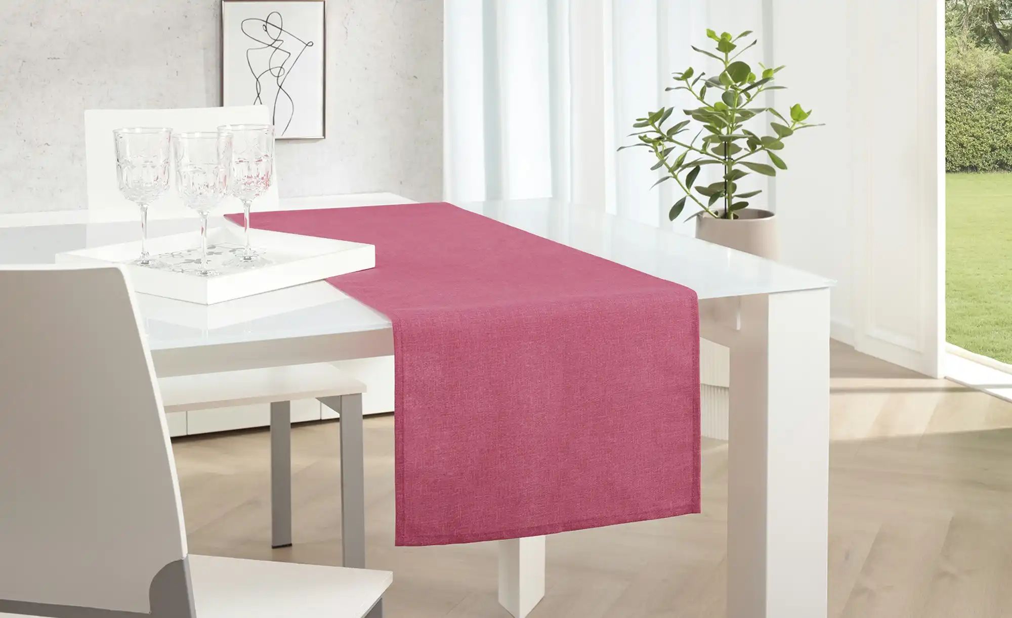 PEYER SYNTEX Tischläufer  Oslo ¦ rosa/pink ¦ Baumwollmischgewebe ¦ Maße (cm günstig online kaufen