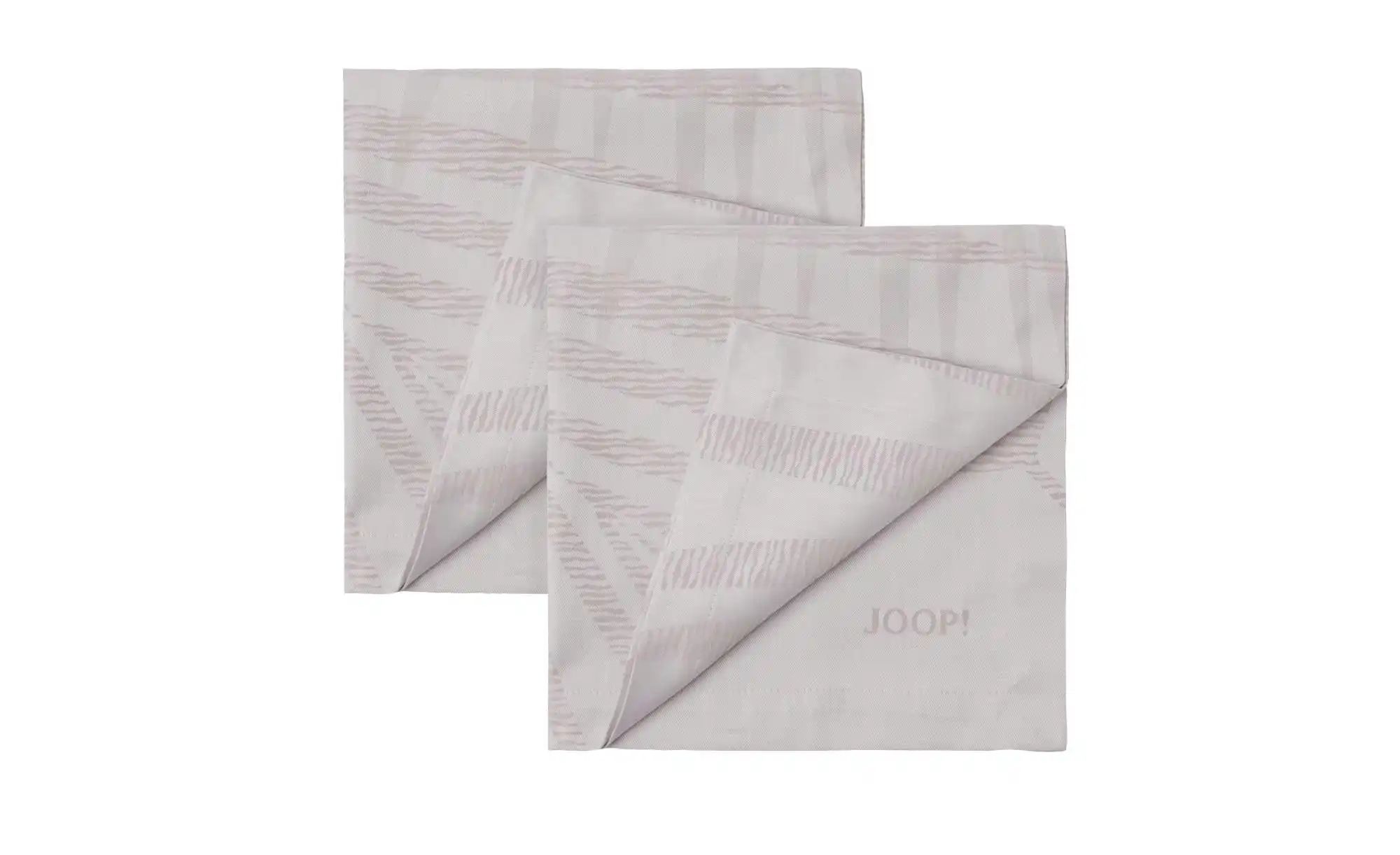 JOOP! Servietten 2er-Set Leaf ¦ weiß ¦ Naturfaser ¦ Maße (cm): B: 50 H: 1 T günstig online kaufen