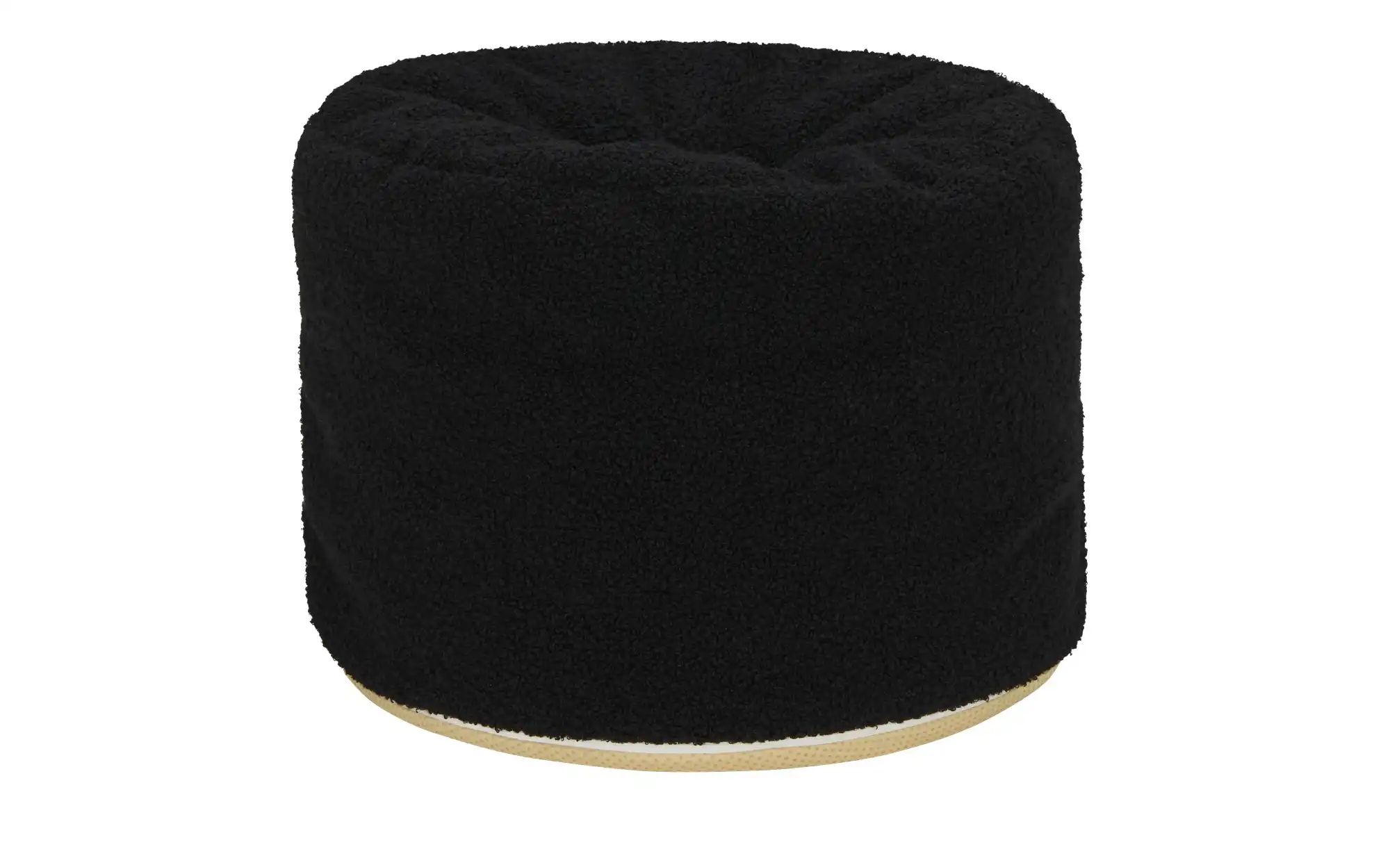 como Pouf  Teddy uni ¦ schwarz ¦ Maße (cm): B: 43 H: 43 T: 30.0  Ø: 43 Pols günstig online kaufen