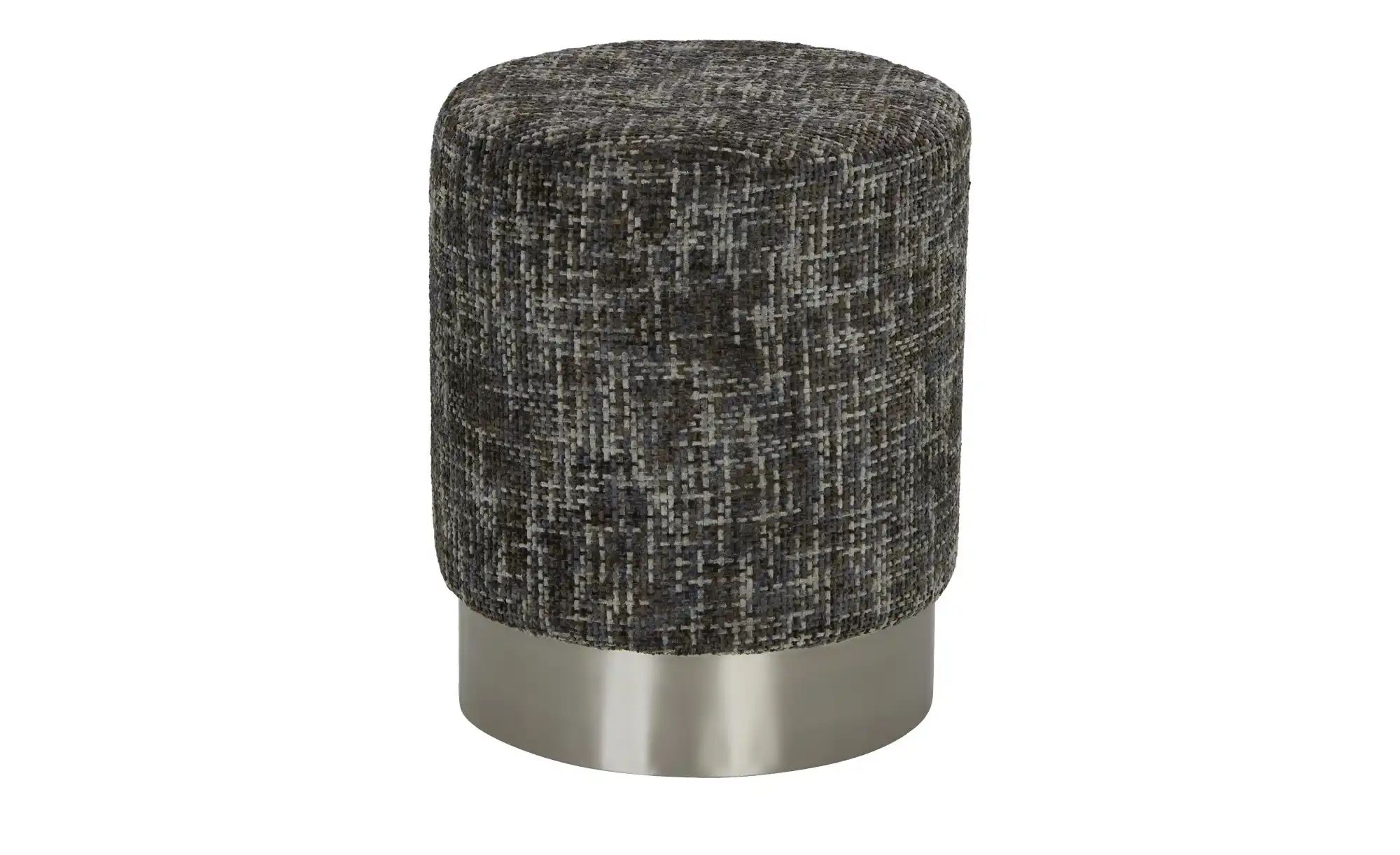 Pouf  Märta ¦ grau ¦ Maße (cm): H: 47  Ø: 39 Polstermöbel > Hocker > Sitzpo günstig online kaufen