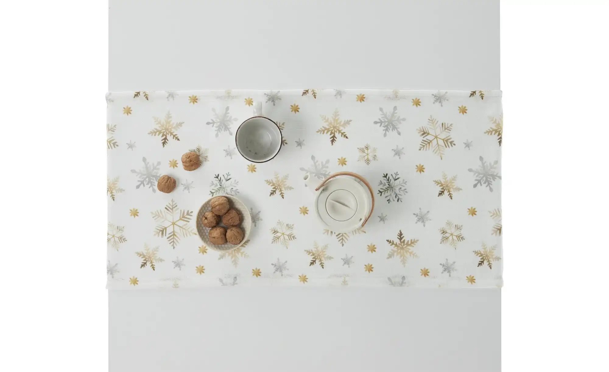 Thumbnail - Tischläufer Schneeflocken ¦ mehrfarbig ¦ Synthetik ¦ Maße (cm): B: 40 Weihnachten - Höffner