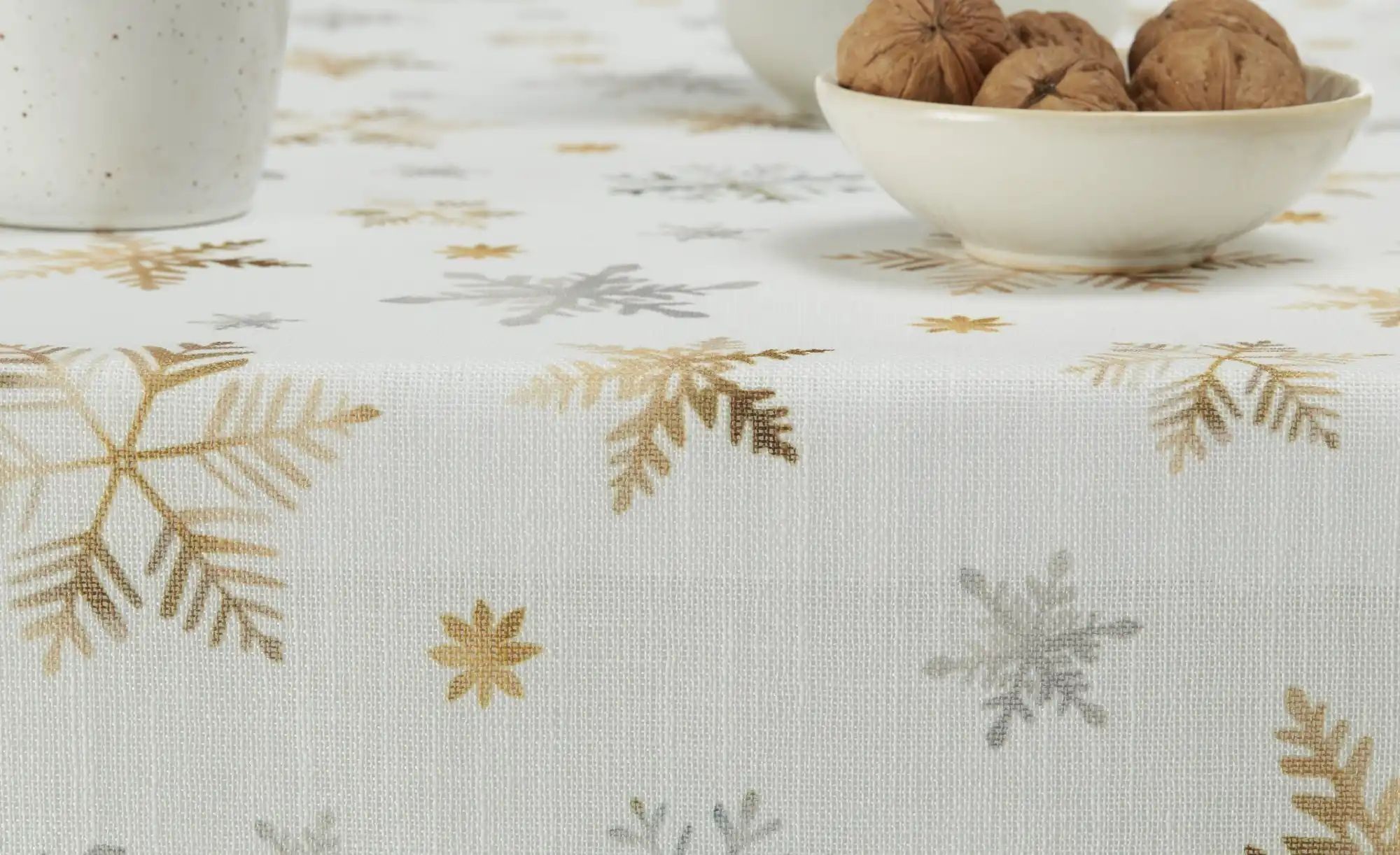 Thumbnail - Tischläufer Schneeflocken ¦ mehrfarbig ¦ Synthetik ¦ Maße (cm): B: 40 Weihnachten - Höffner