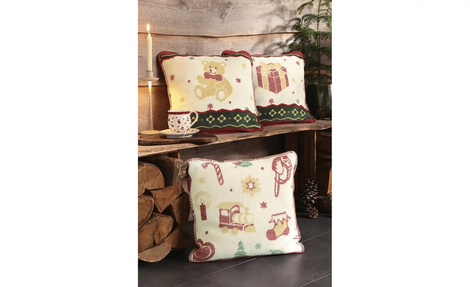 Villeroy & Boch Kissen  Teddy ¦ mehrfarbig ¦ Maße (cm): B: 50 Weihnachten - günstig online kaufen