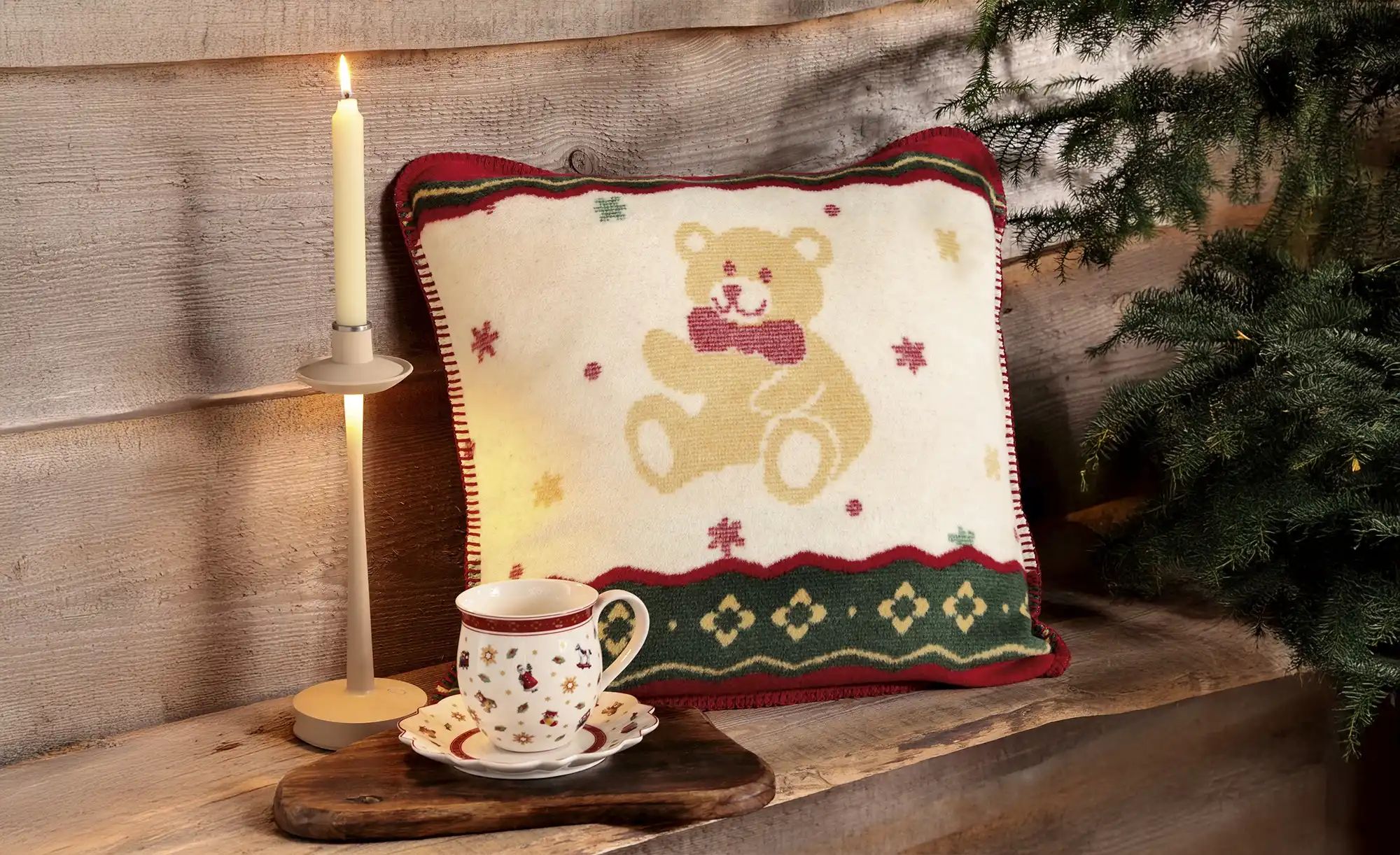 Thumbnail - Villeroy & Boch Kissen Teddy ¦ mehrfarbig ¦ Maße (cm): B: 50 Weihnachten - Höffner