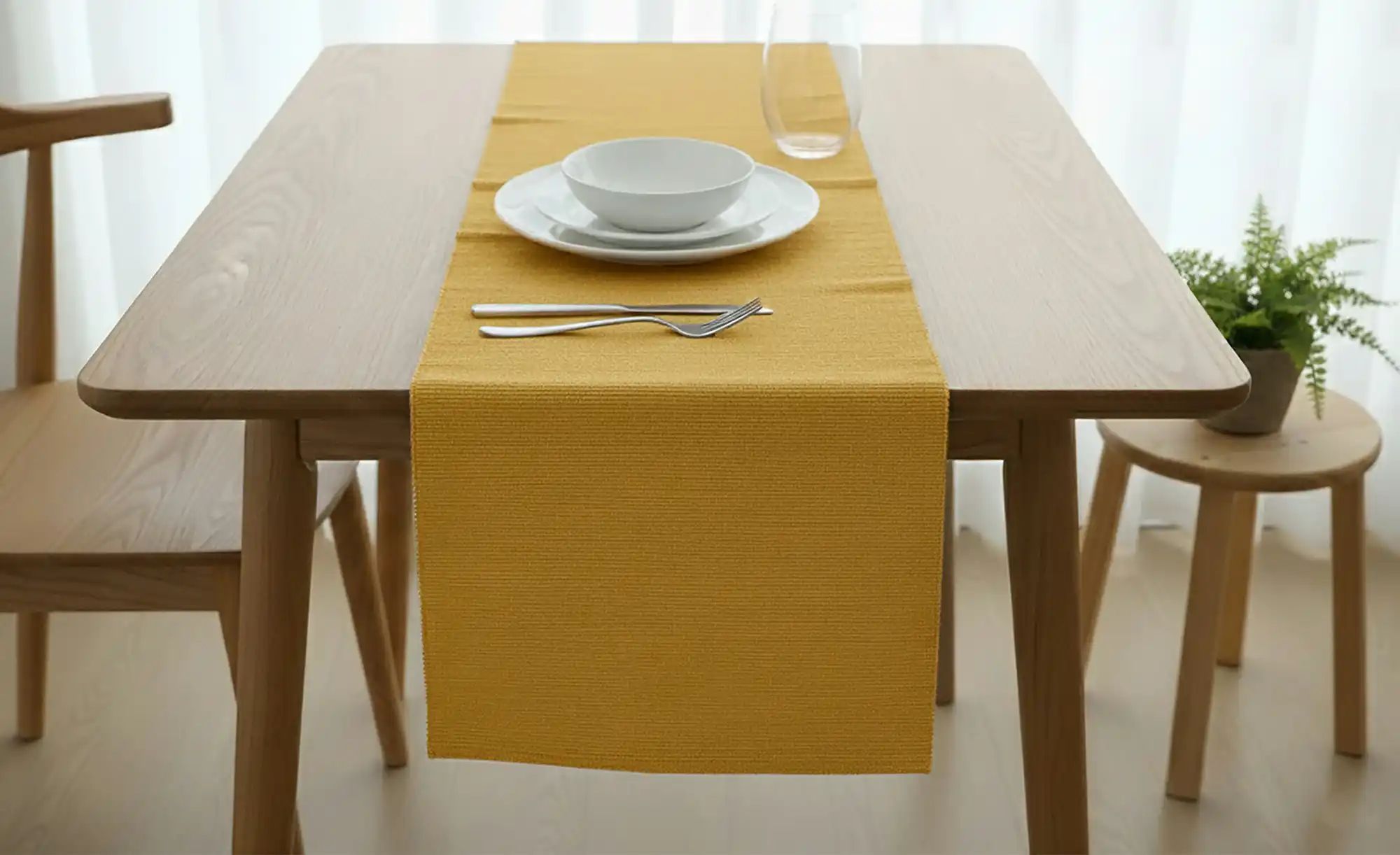 Como Green Tischläufer  Bella ¦ gelb ¦ 100% Baumwolle ¦ Maße (cm): B: 40 Ti günstig online kaufen