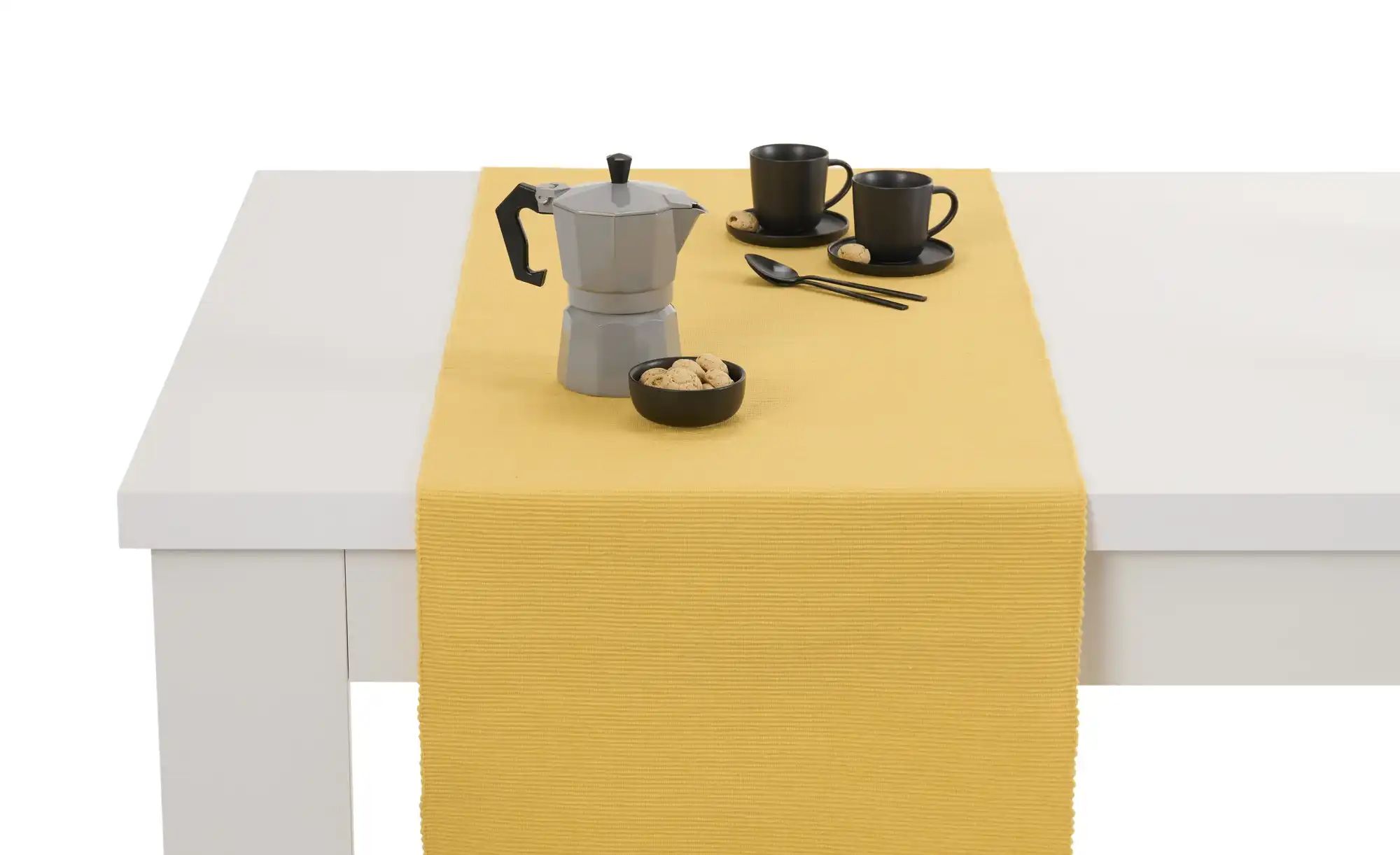 Como Green Tischläufer  Bella ¦ gelb ¦ 100% Baumwolle ¦ Maße (cm): B: 40 Ti günstig online kaufen