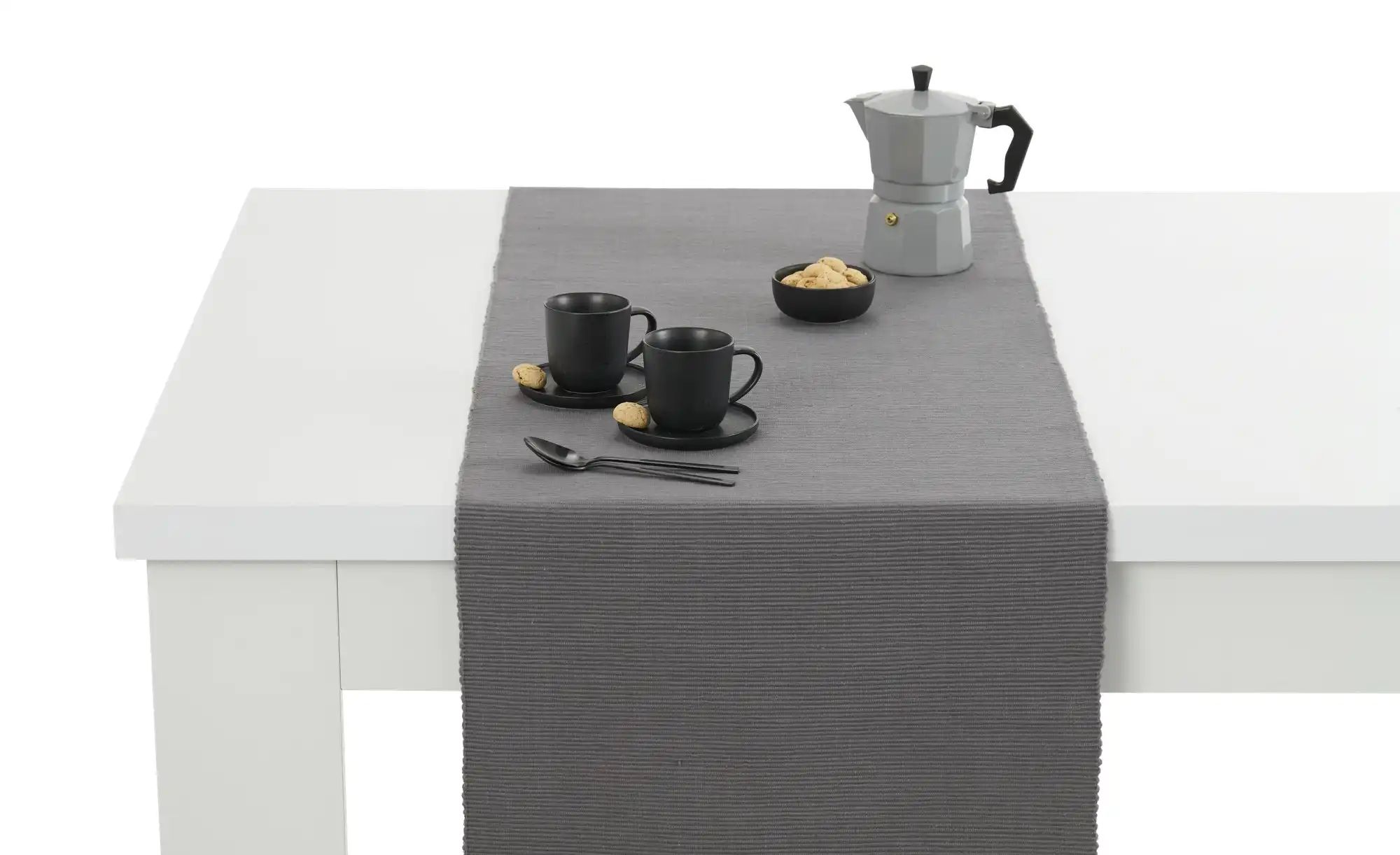 Como Green Tischläufer  Bella ¦ grau ¦ 100% Baumwolle ¦ Maße (cm): B: 40 Ti günstig online kaufen