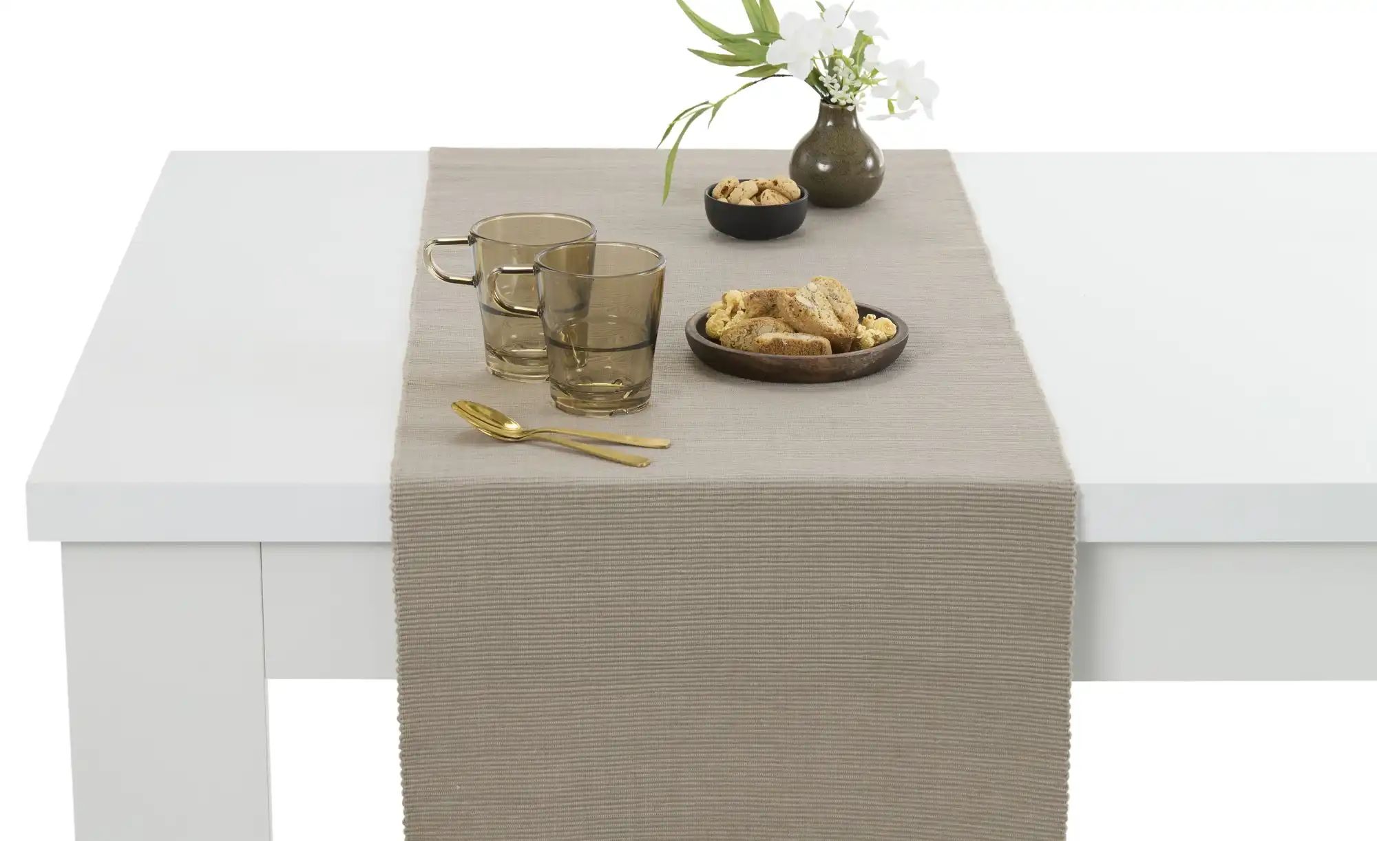 Como Green Tischläufer  Bella ¦ beige ¦ 100% Baumwolle ¦ Maße (cm): B: 40 T günstig online kaufen