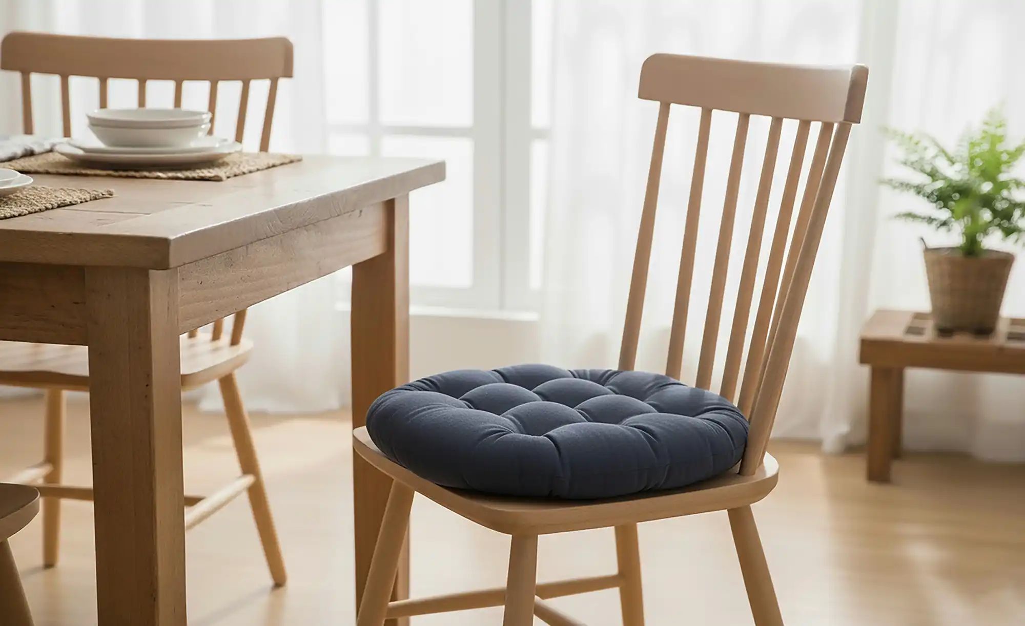 Como Green Stuhlkissen  Bella ¦ grau ¦ Maße (cm): H: 3  Ø: 40 Dekokissen & günstig online kaufen