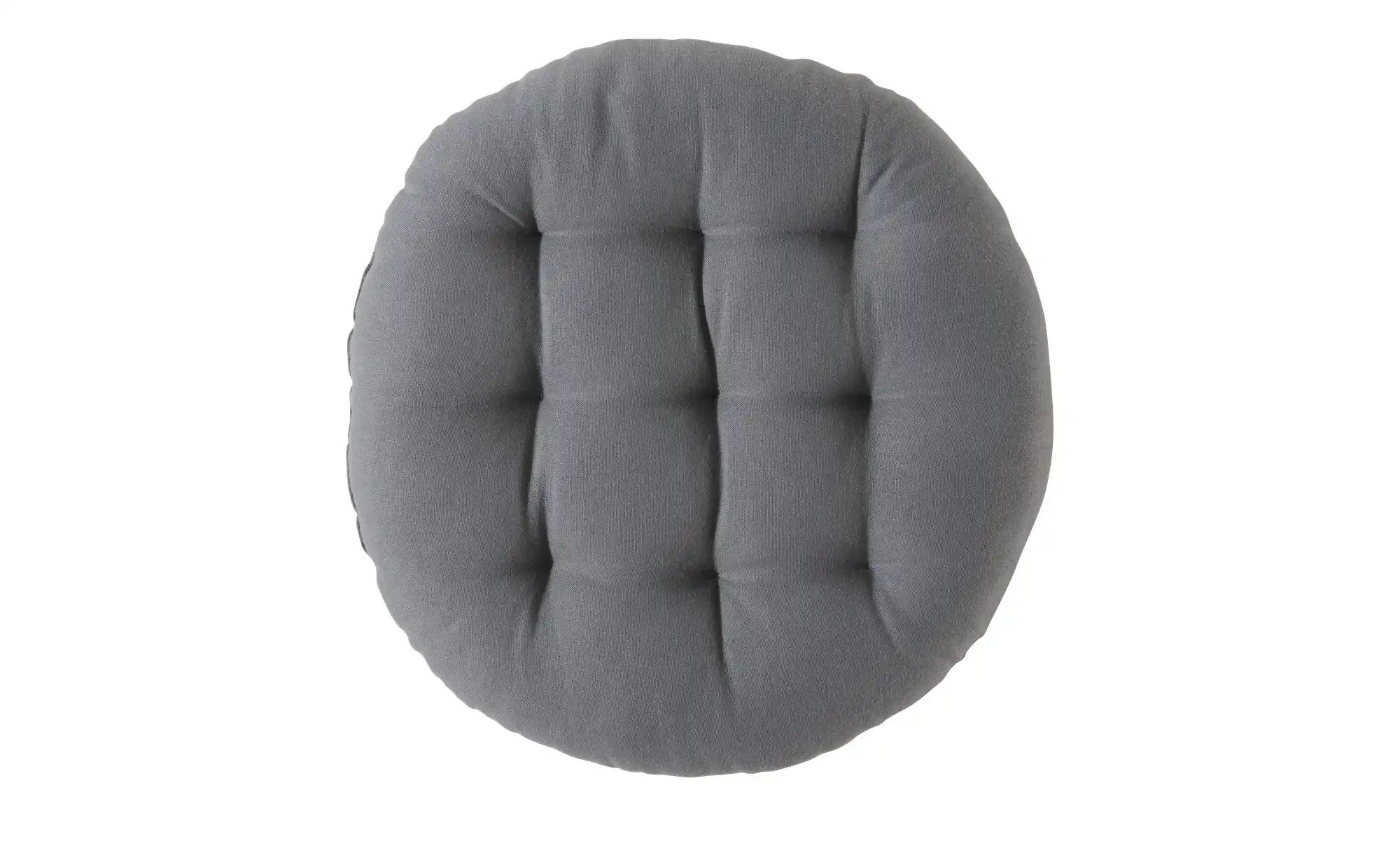 Como Green Stuhlkissen  Bella ¦ grau ¦ Maße (cm): H: 3  Ø: 40 Dekokissen & günstig online kaufen