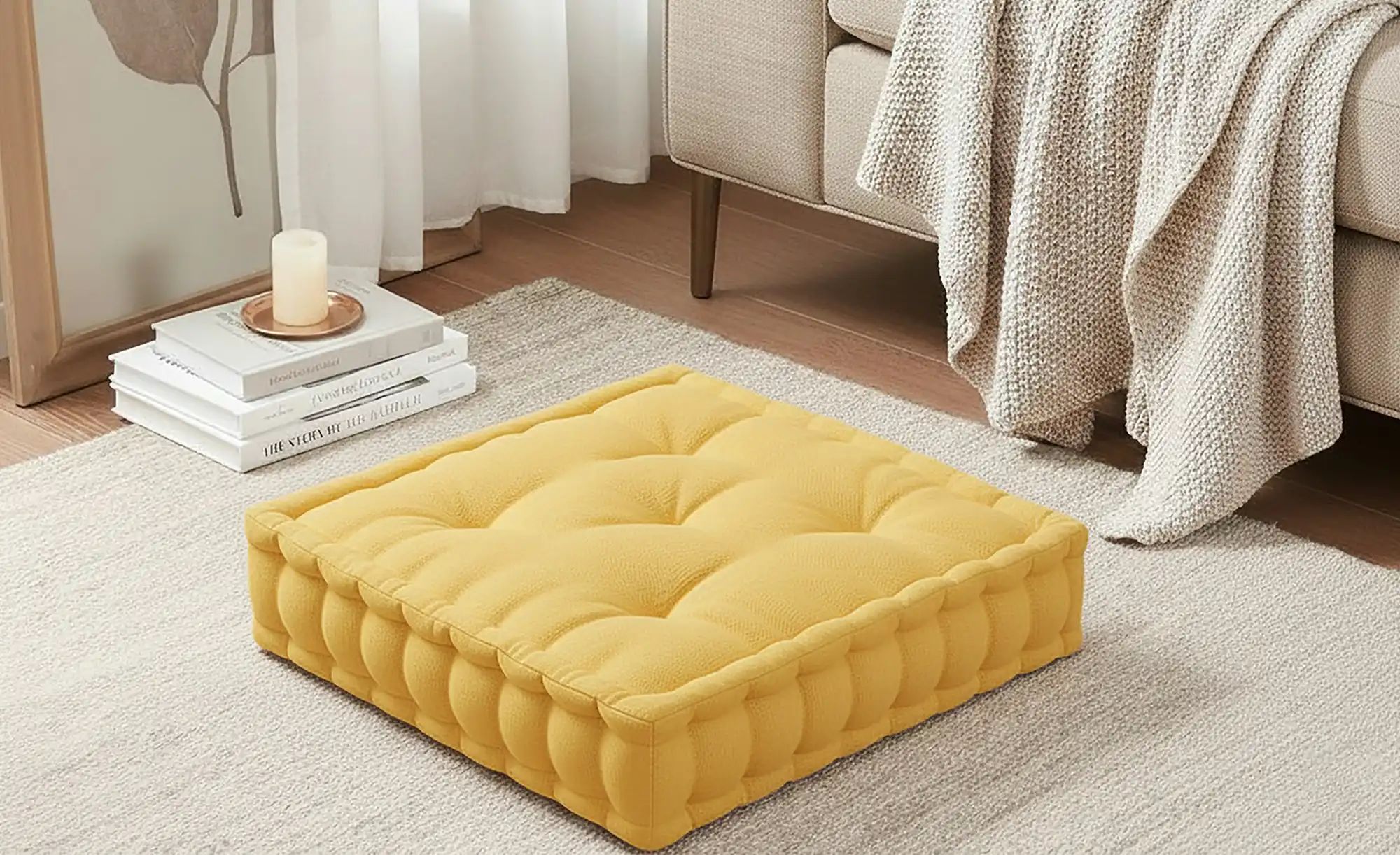 Como Green Boxkissen  Bella ¦ gelb ¦ Maße (cm): B: 40 H: 8 Dekokissen & Dec günstig online kaufen