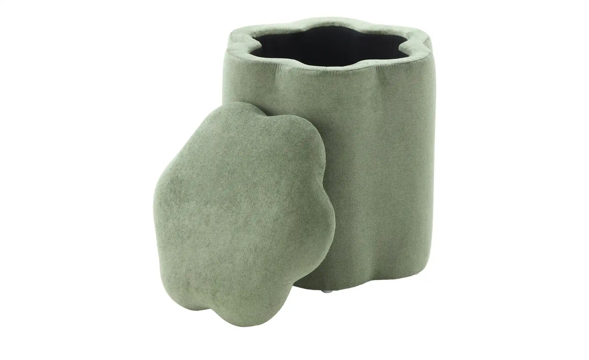 Thumbnail - como Hocker  Blume ¦ grün ¦ Maße (cm): B: 37,5 H: 41 T: 46.0 Polstermöbel > Hocker > Sitzpouf - Höffner