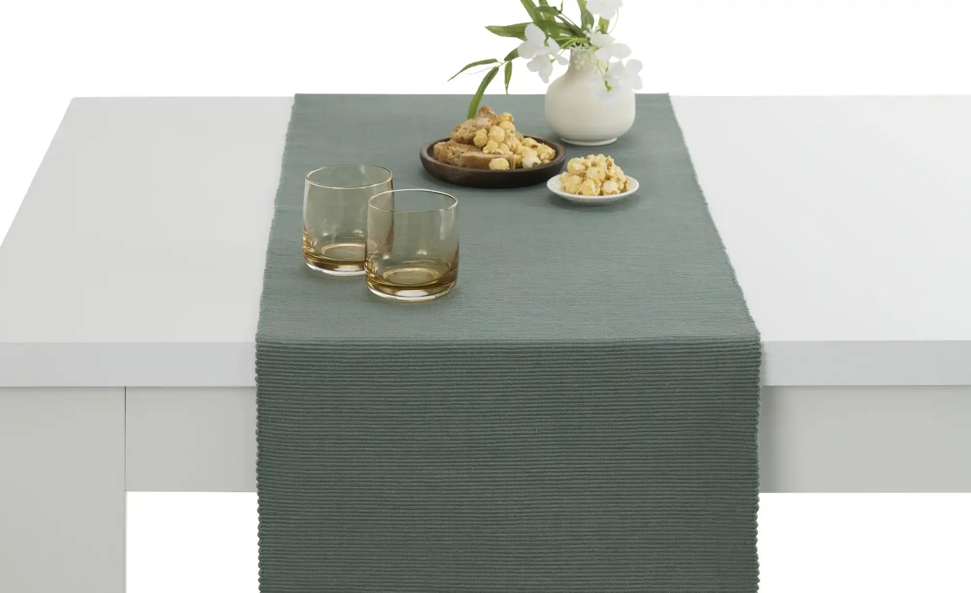 Como Green Tischläufer  Bella ¦ grün ¦ 100% Baumwolle ¦ Maße (cm): B: 40 Ti günstig online kaufen