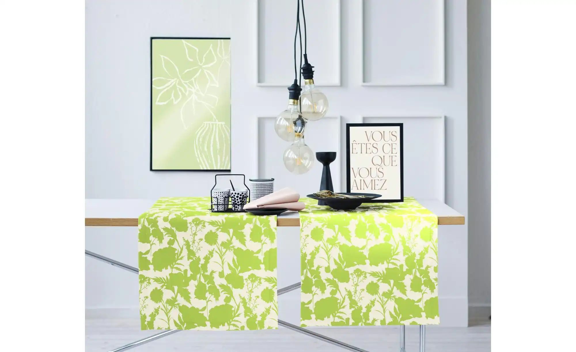 Thumbnail - Apelt Läufer ¦ grün ¦ Baumwollmischgewebe ¦ Maße (cm): B: 48 H: 0,5 Tischwäsche & Küchentextilien > Tischläufer - Höff...