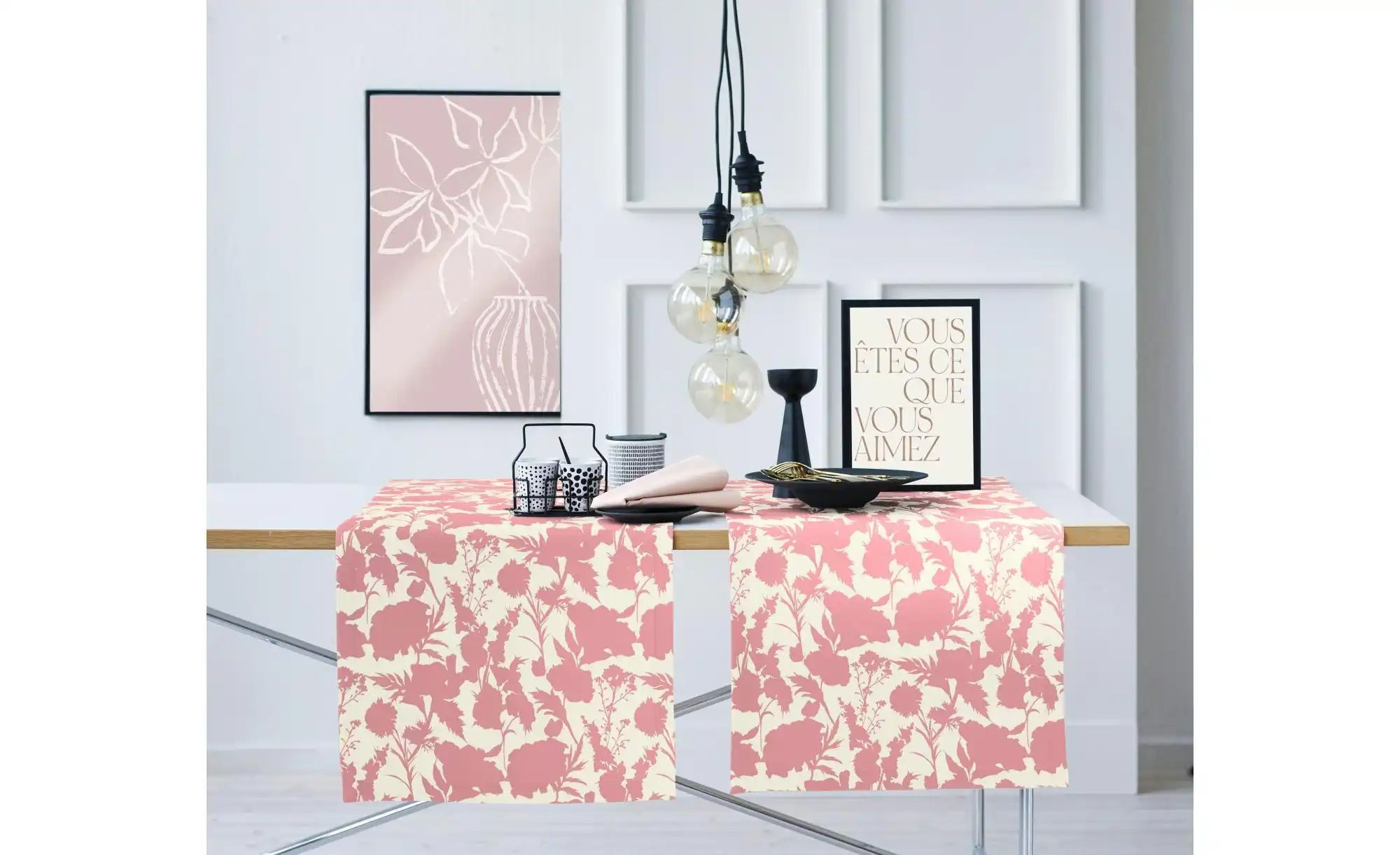 Apelt Läufer   ¦ rot ¦ Baumwollmischgewebe ¦ Maße (cm): B: 48 H: 0,5 Tischw günstig online kaufen