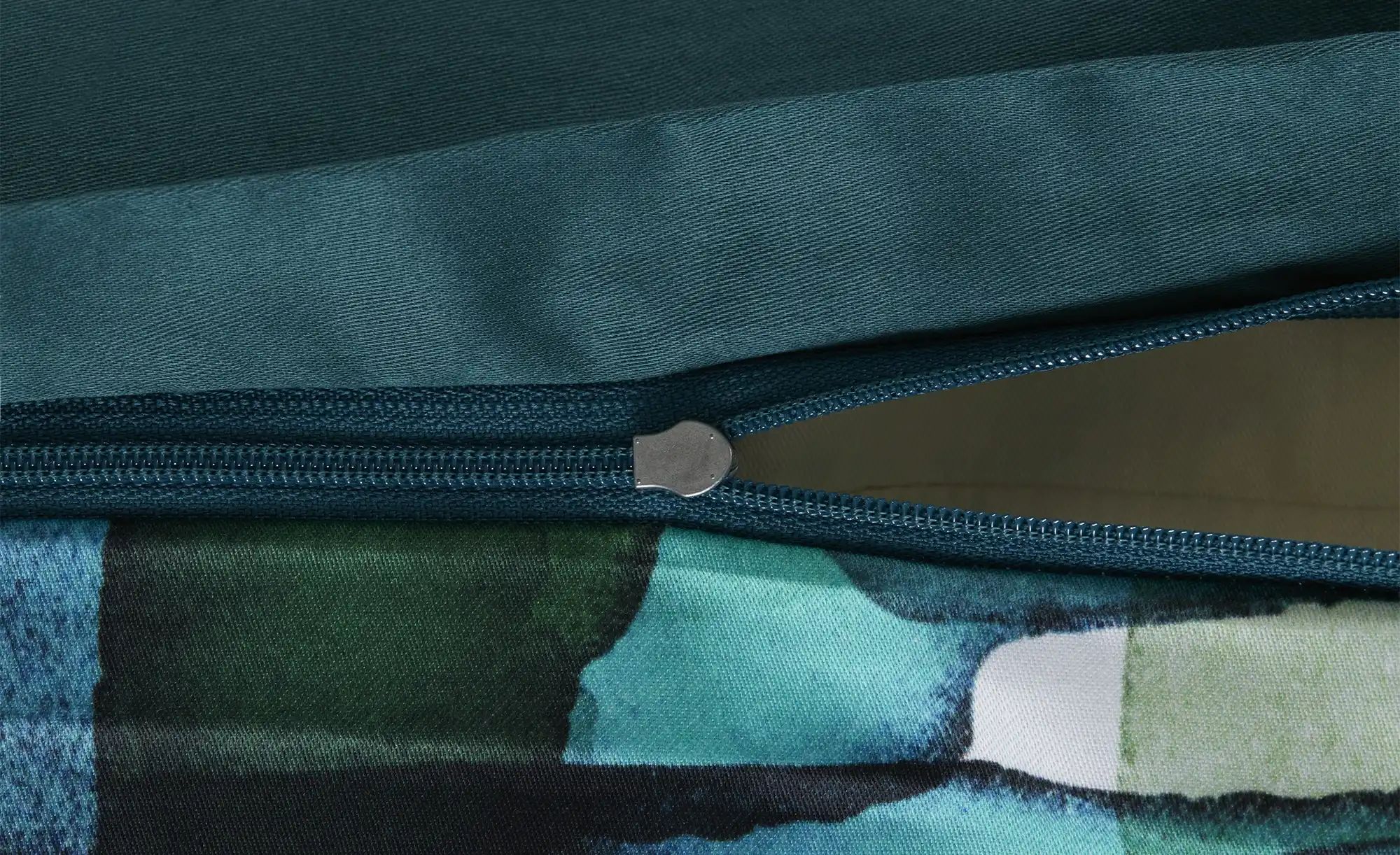 indigo Mako-Satin Wendebettwäsche  Stripes ¦ grün ¦ Maße (cm): B: 135 Bettw günstig online kaufen