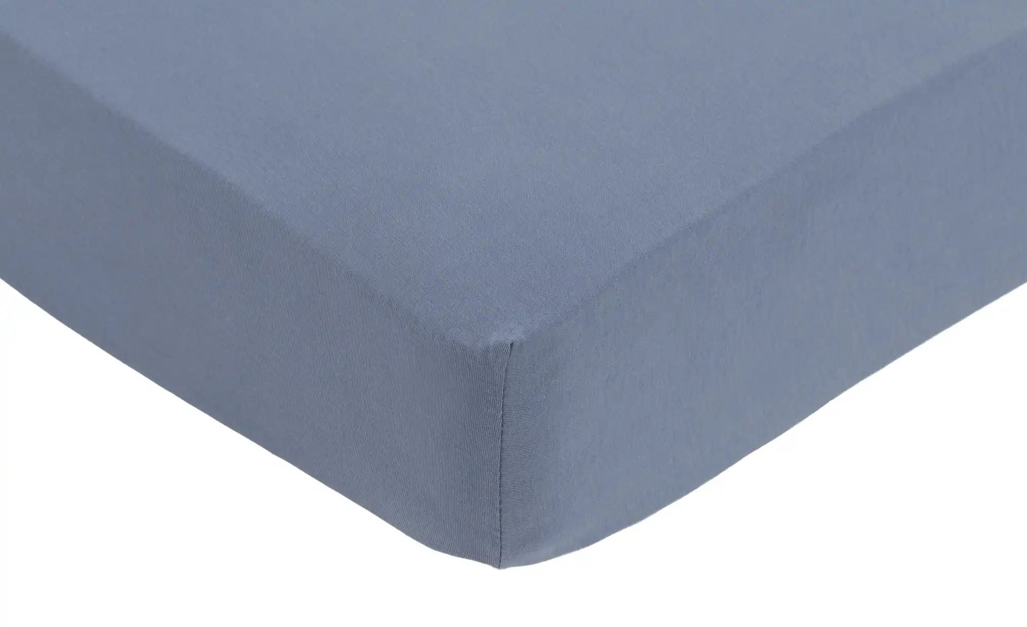 Thumbnail - Como Green Bio-Mako-Jersey Spannbettuch ¦ blau ¦ Maße (cm): B: 180 Bettwaren > Bettlaken - Höffner