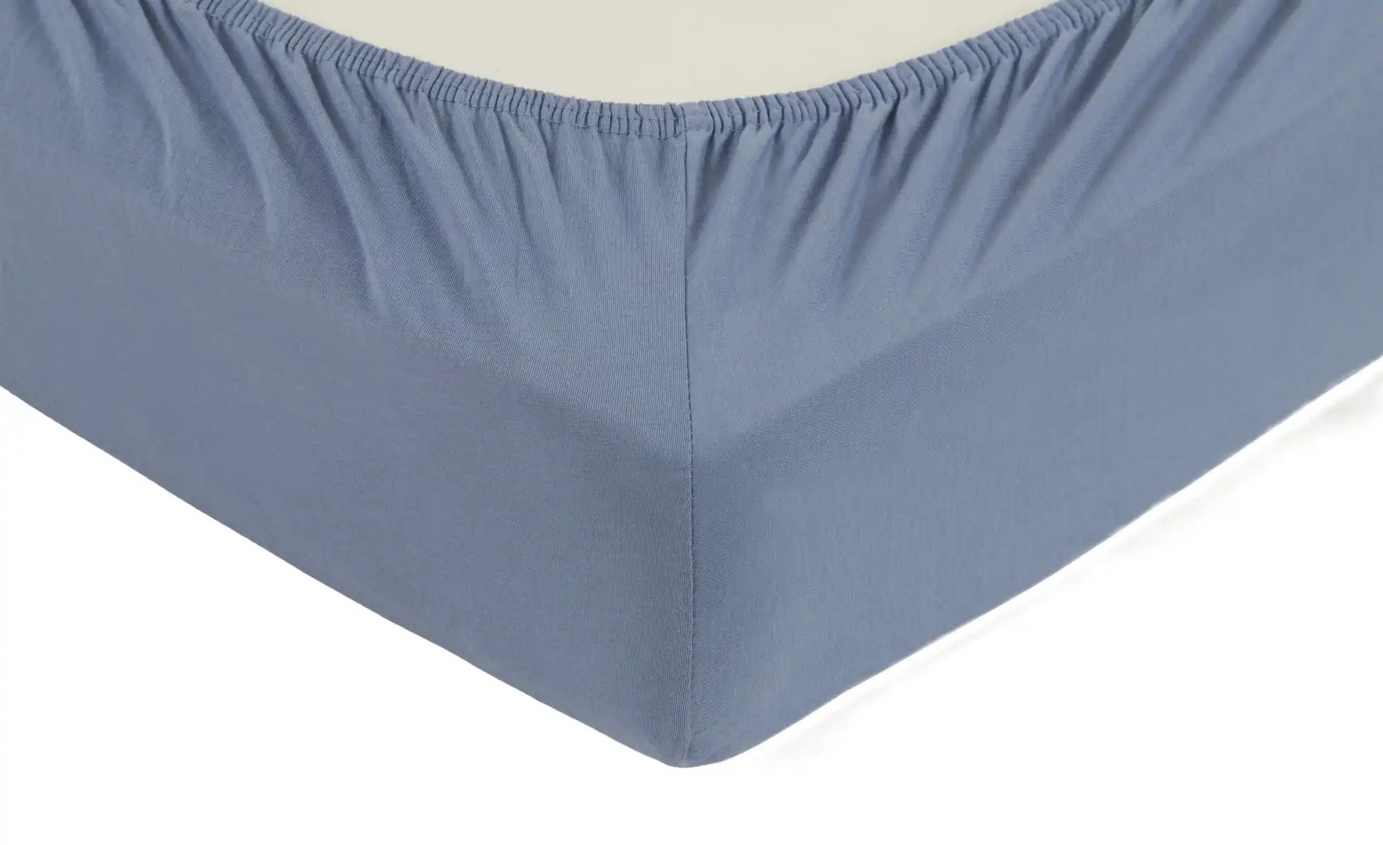 Thumbnail - Como Green Bio-Mako-Jersey Spannbettuch ¦ blau ¦ Maße (cm): B: 180 Bettwaren > Bettlaken - Höffner