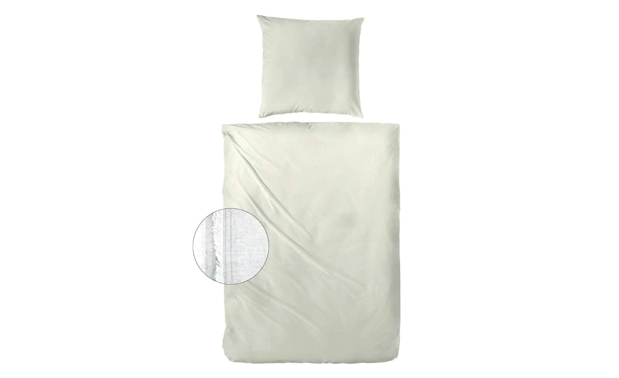 Gray & Jones Halbleinen Bettwäsche   ¦ creme ¦ Maße (cm): B: 135 H: 1 Bettw günstig online kaufen