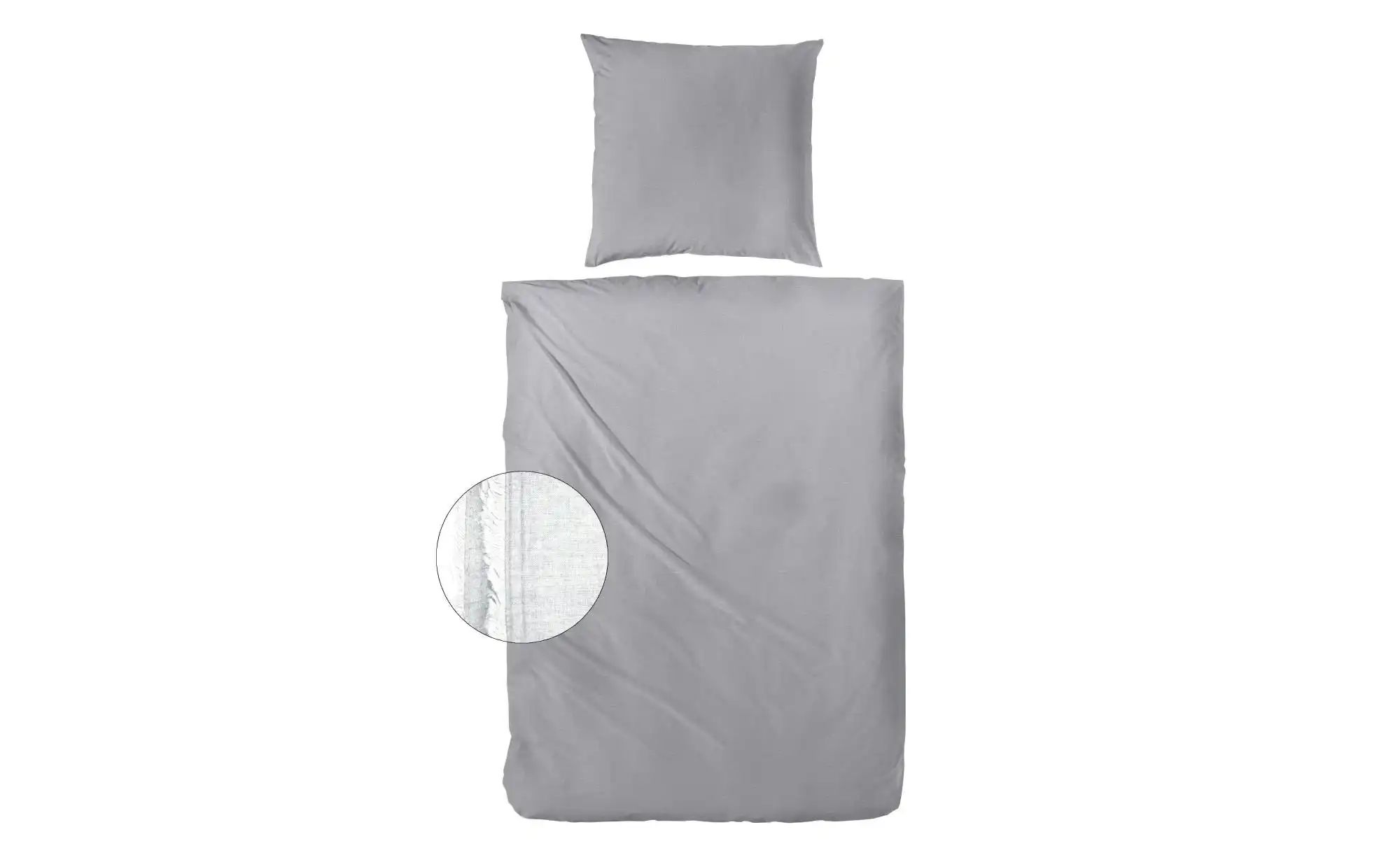 Gray & Jones Halbleinen Bettwäsche   ¦ grau ¦ Maße (cm): B: 135 H: 1 Bettwa günstig online kaufen
