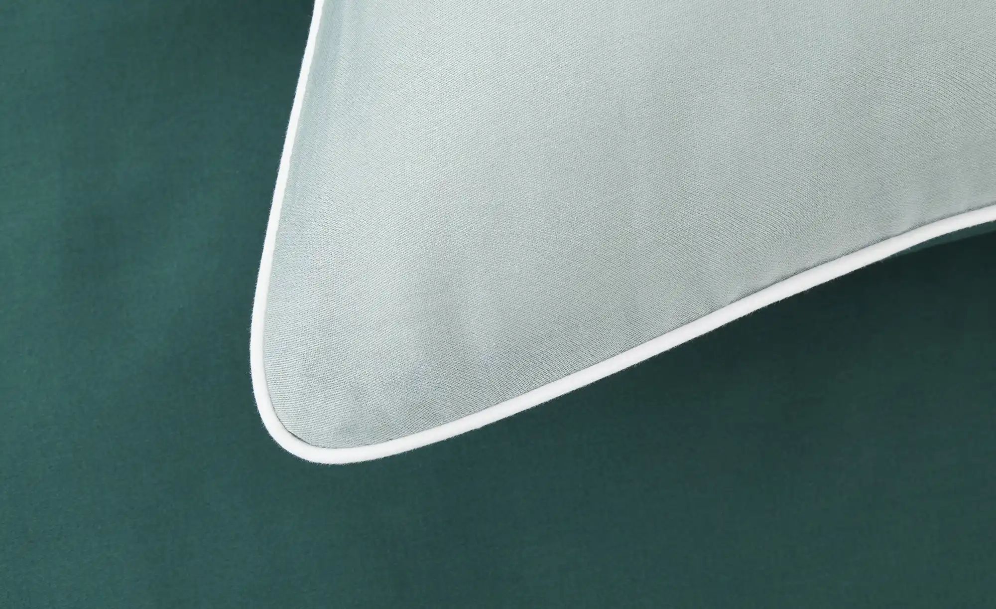 Thumbnail - como Satin Wende-Bettwäsche Satin Piping ¦ grün ¦ Maße (cm): B: 155 Bettwaren > Bettwäsche > Bettwäsche ganzjährig - Hö...