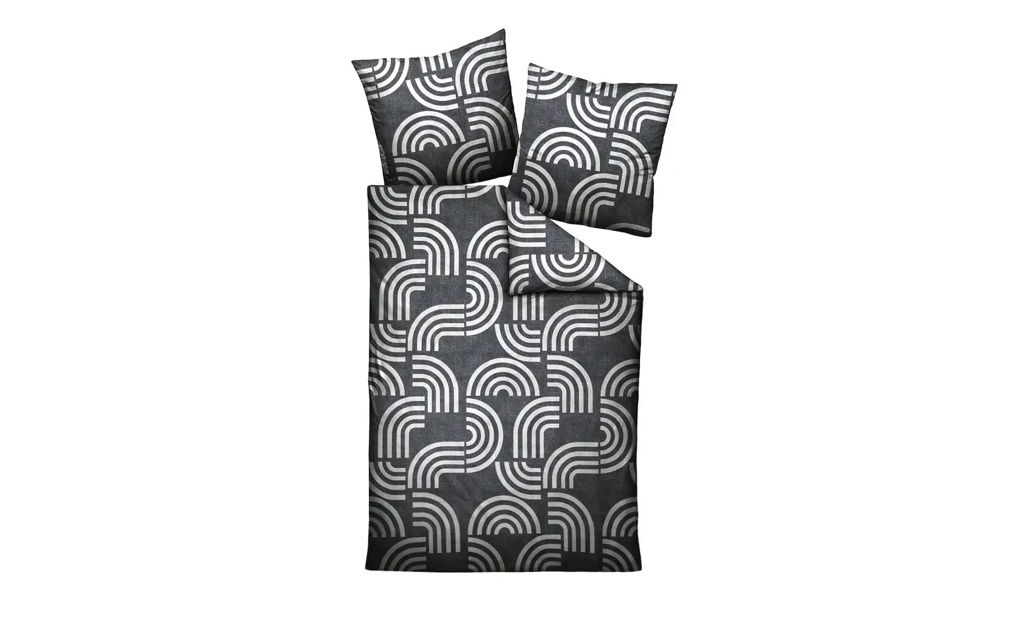 Janine Mako-Satin Bettwäsche  Palermo ¦ grau ¦ Maße (cm): B: 135 Bettwaren günstig online kaufen