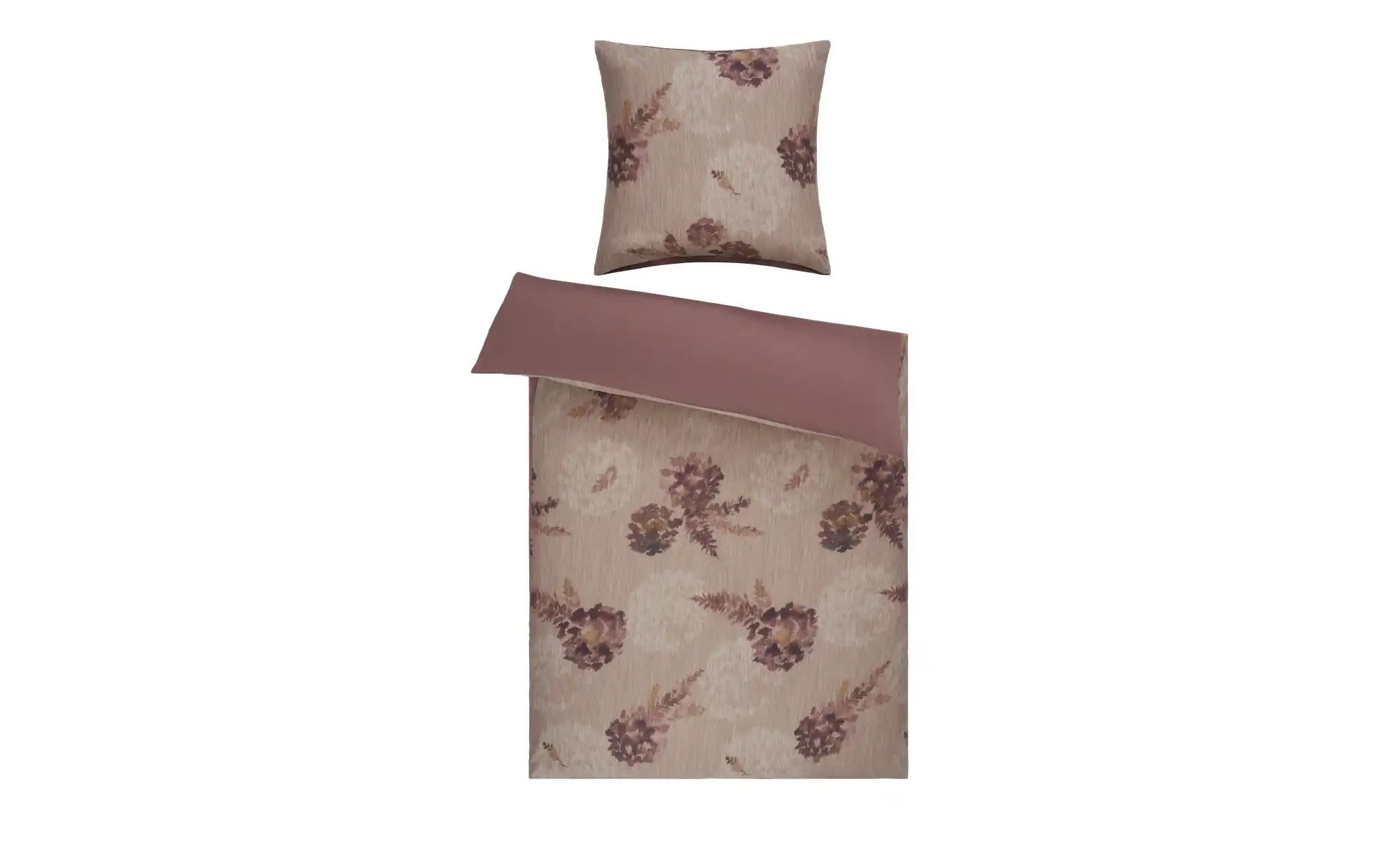 Como Green Satin-Wendebettwäsche  Bloom ¦ beige ¦ Maße (cm): B: 135 Bettwar günstig online kaufen