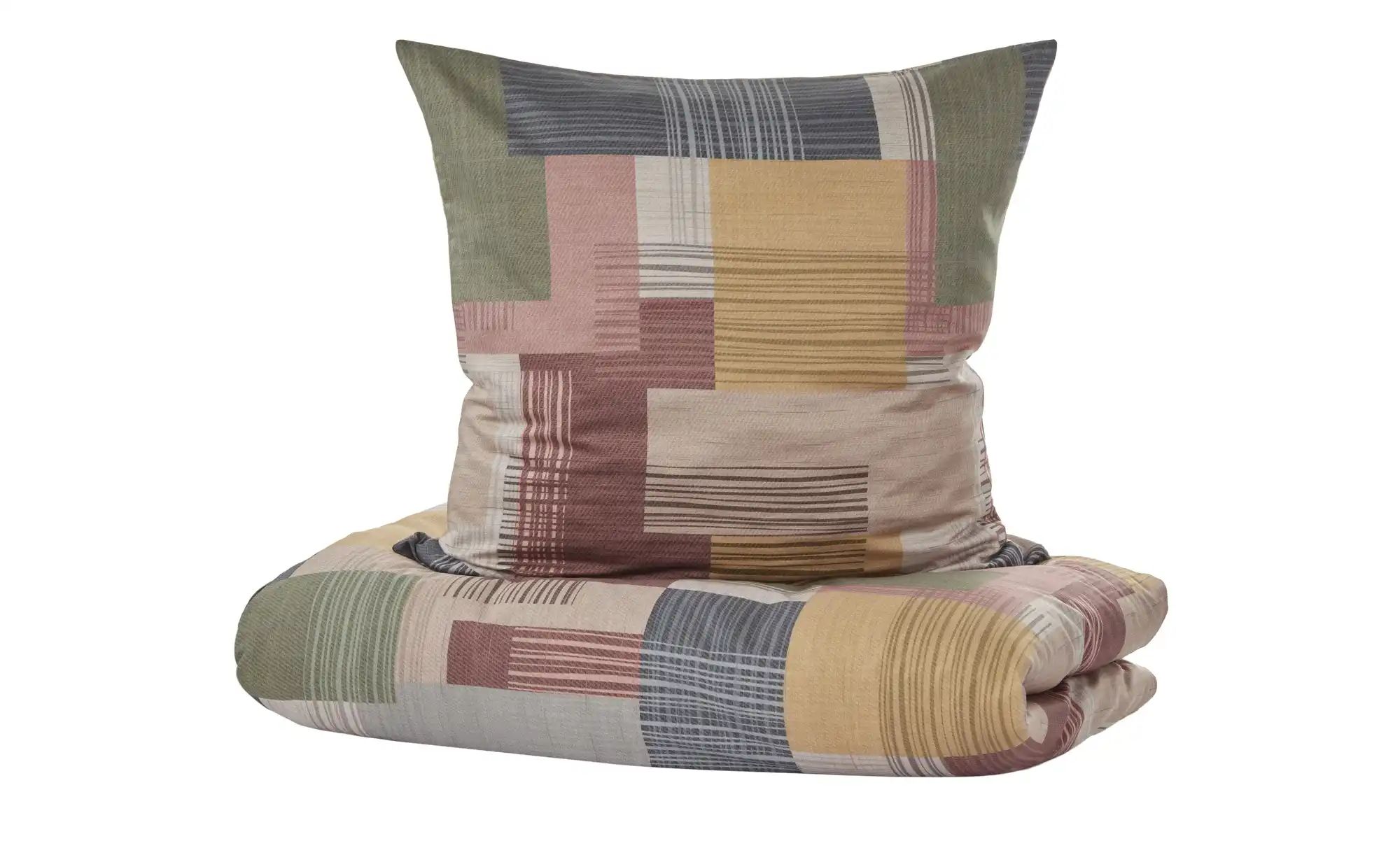 Como Green Satin Bettwäsche  Lined ¦ mehrfarbig ¦ Maße (cm): B: 135 Bettwar günstig online kaufen