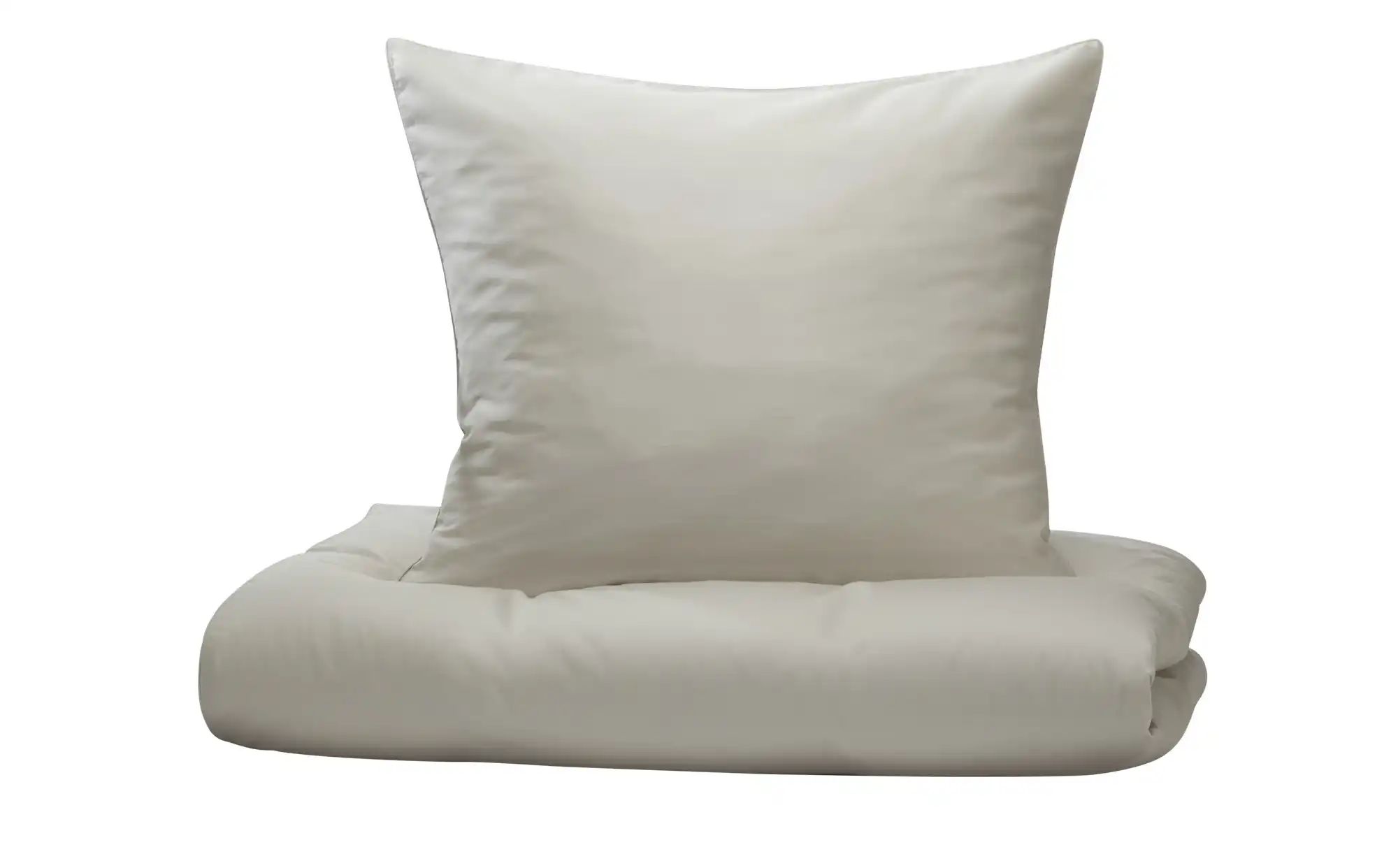 Como Green Satin Bettwäsche  Uni ¦ beige ¦ Maße (cm): B: 135 Bettwaren > Be günstig online kaufen