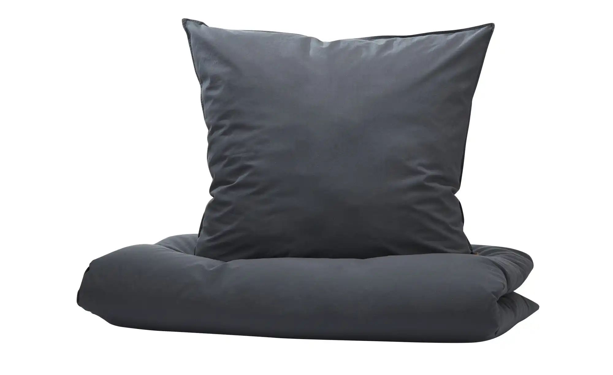 Como Green Baumwoll-Bettwäsche  Stone Washed ¦ grau ¦ Maße (cm): B: 135 Bet günstig online kaufen