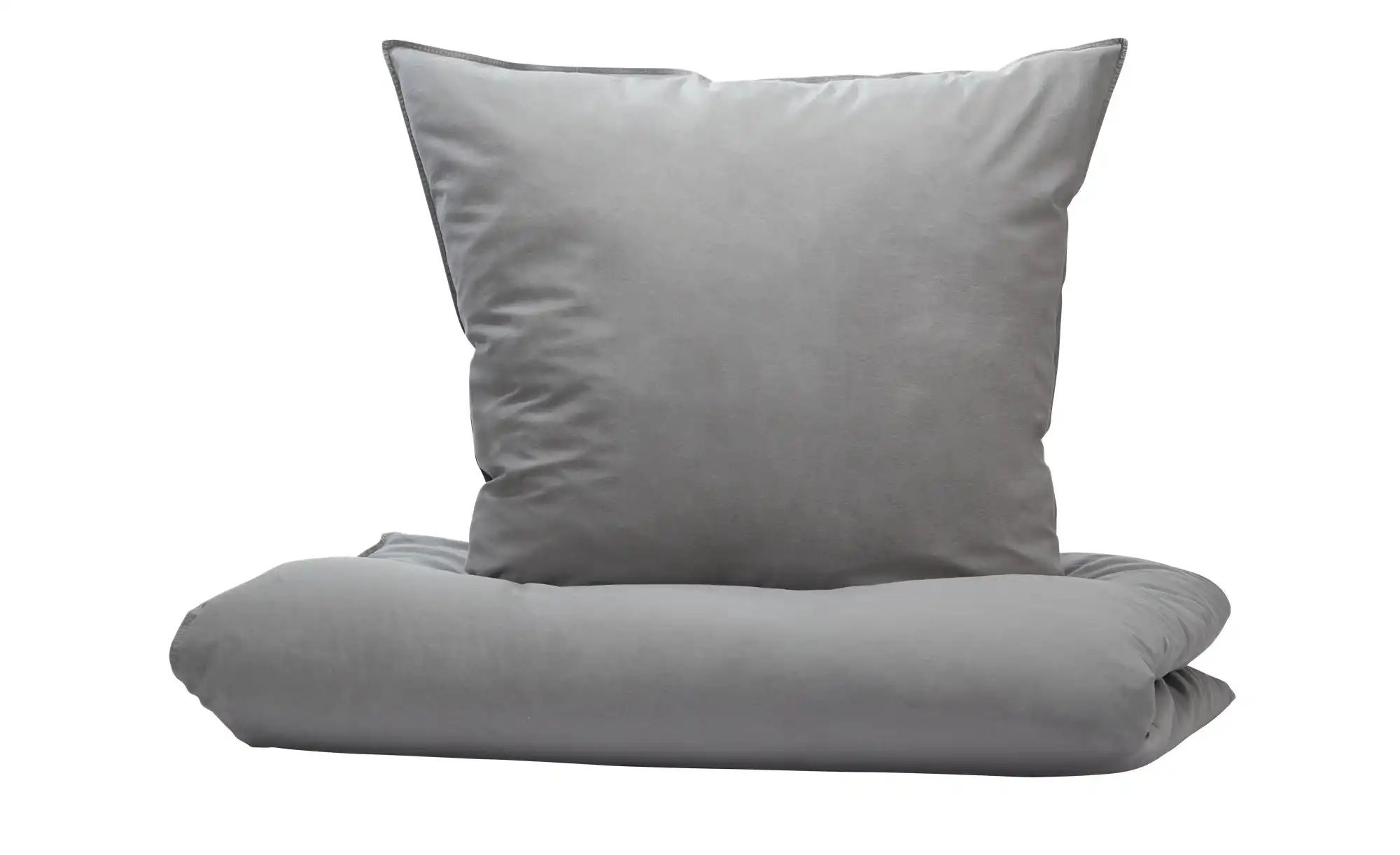 Como Green Baumwoll-Bettwäsche  Stone Washed ¦ grau ¦ Maße (cm): B: 135 Bet günstig online kaufen