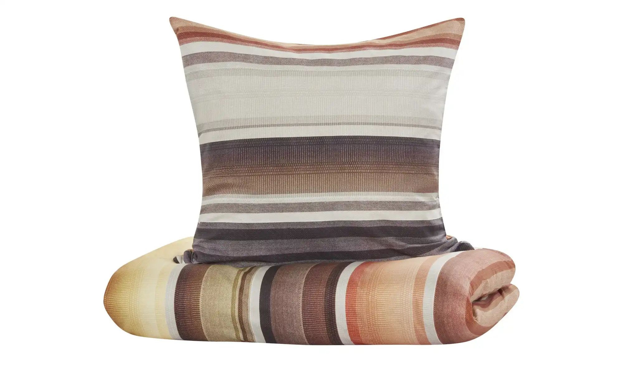 Thumbnail - como Satin Bettwäsche Vintage Blossom Stripes ¦ mehrfarbig ¦ Maße (cm): B: 135 Bettwaren > Bettwäsche > Bettwäsche ganz...