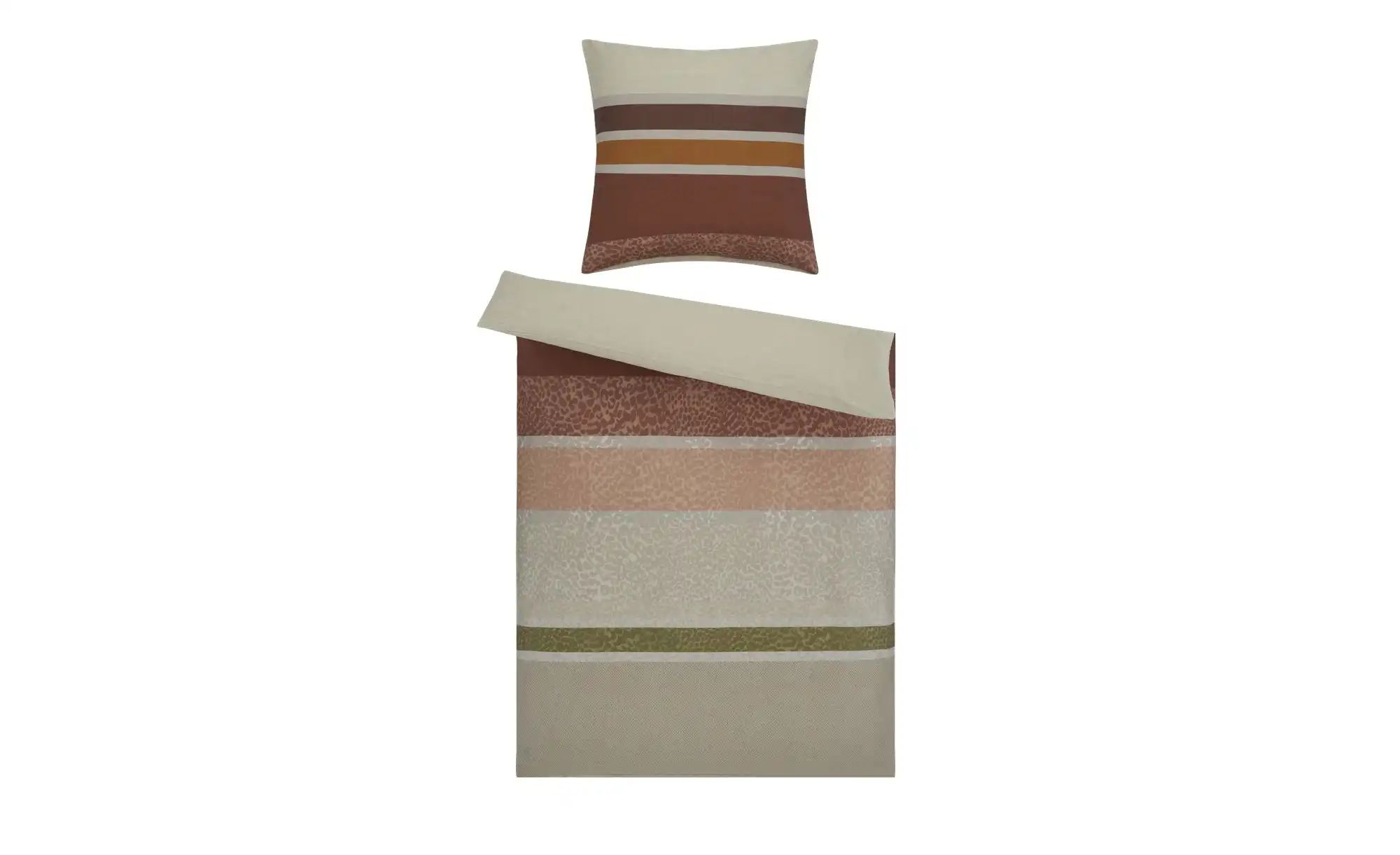 como Satin Wende-Bettwäsche  Vintage Blossom Leo ¦ braun ¦ Maße (cm): B: 13 günstig online kaufen