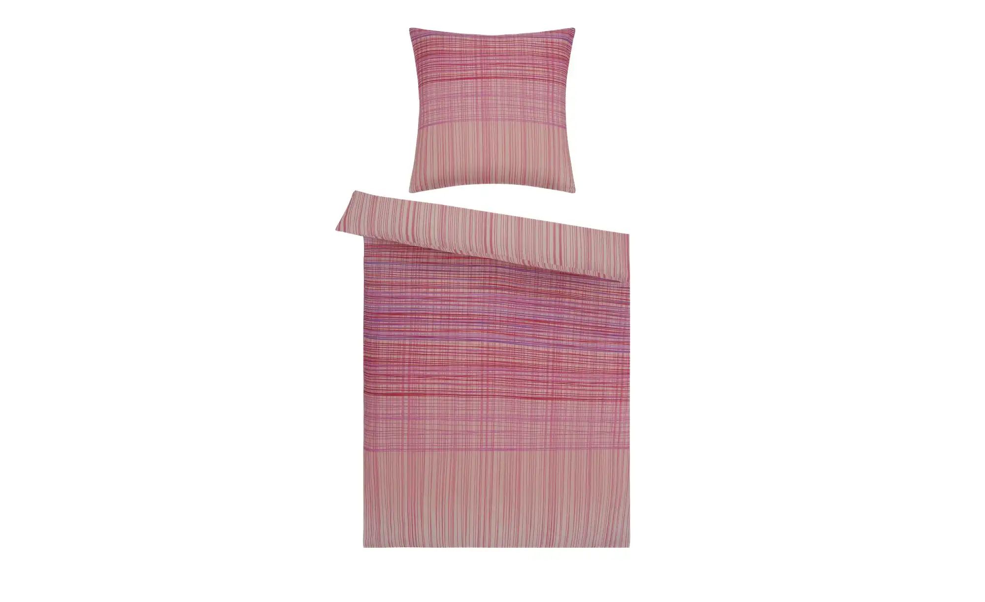 como Satin Bettwäsche  Neon Stripes ¦ rosa/pink ¦ Maße (cm): B: 135 Bettwar günstig online kaufen