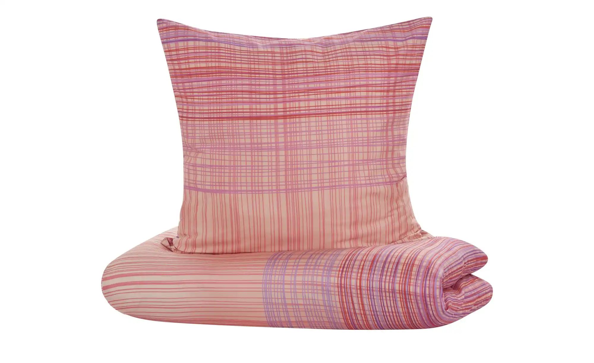 Thumbnail - como Satin Bettwäsche  Neon Stripes ¦ rosa/pink ¦ Maße (cm): B: 135 Bettwaren > Bettwäsche > Bettwäsche ganzjährig - Höf...