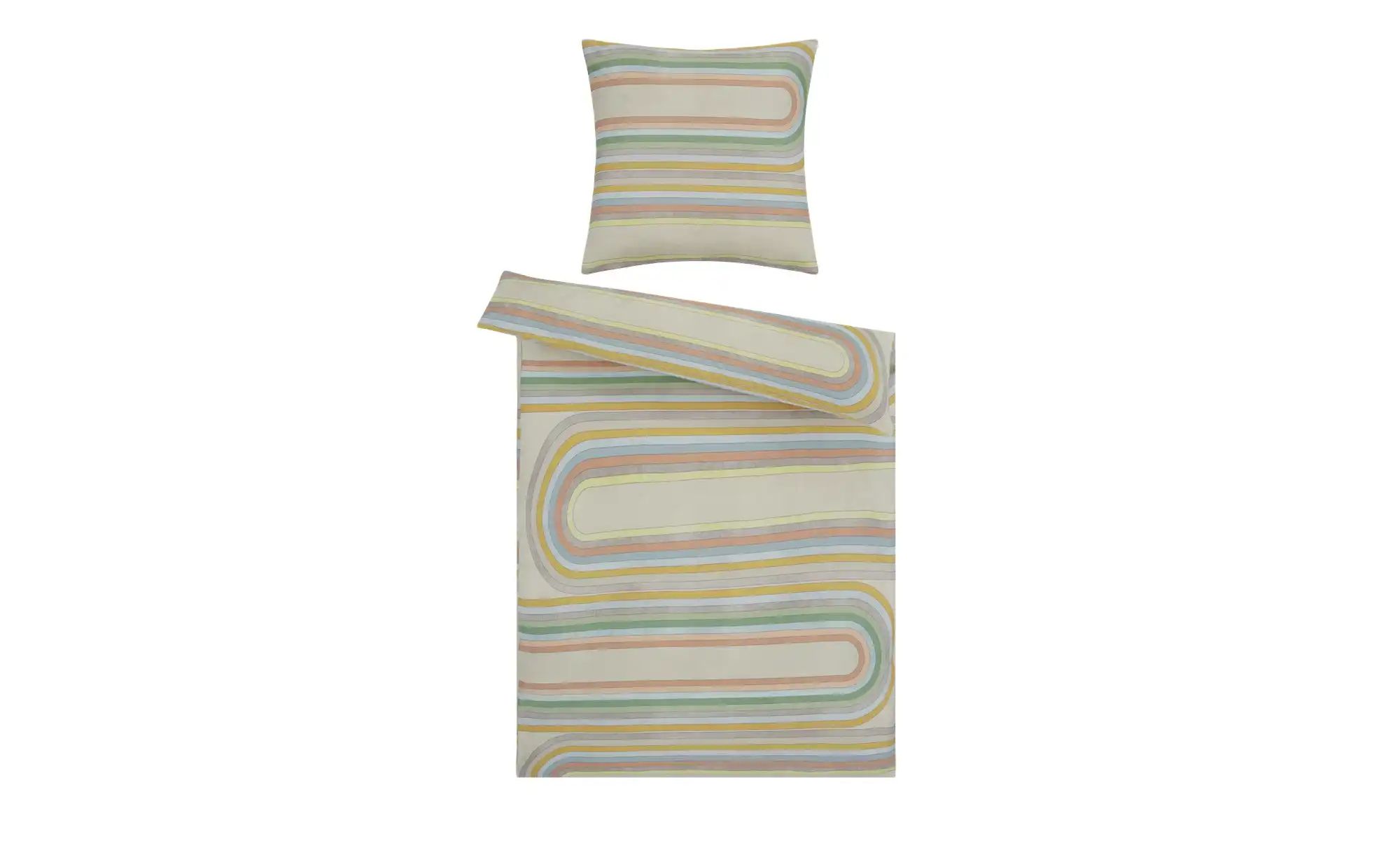 como Satin Bettwäsche  Retro Curve ¦ mehrfarbig ¦ Maße (cm): B: 135 Bettwar günstig online kaufen