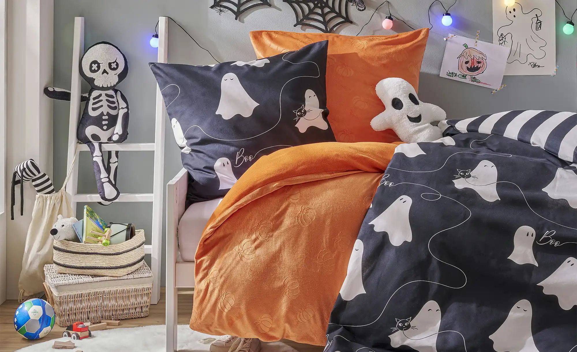 Thumbnail - como Renforcé Wende-Bettwäsche  Ghosts ¦ schwarz ¦ Maße (cm): B: 135 Bettwaren > Bettwäsche > Bettwäsche ganzjährig - Hö...