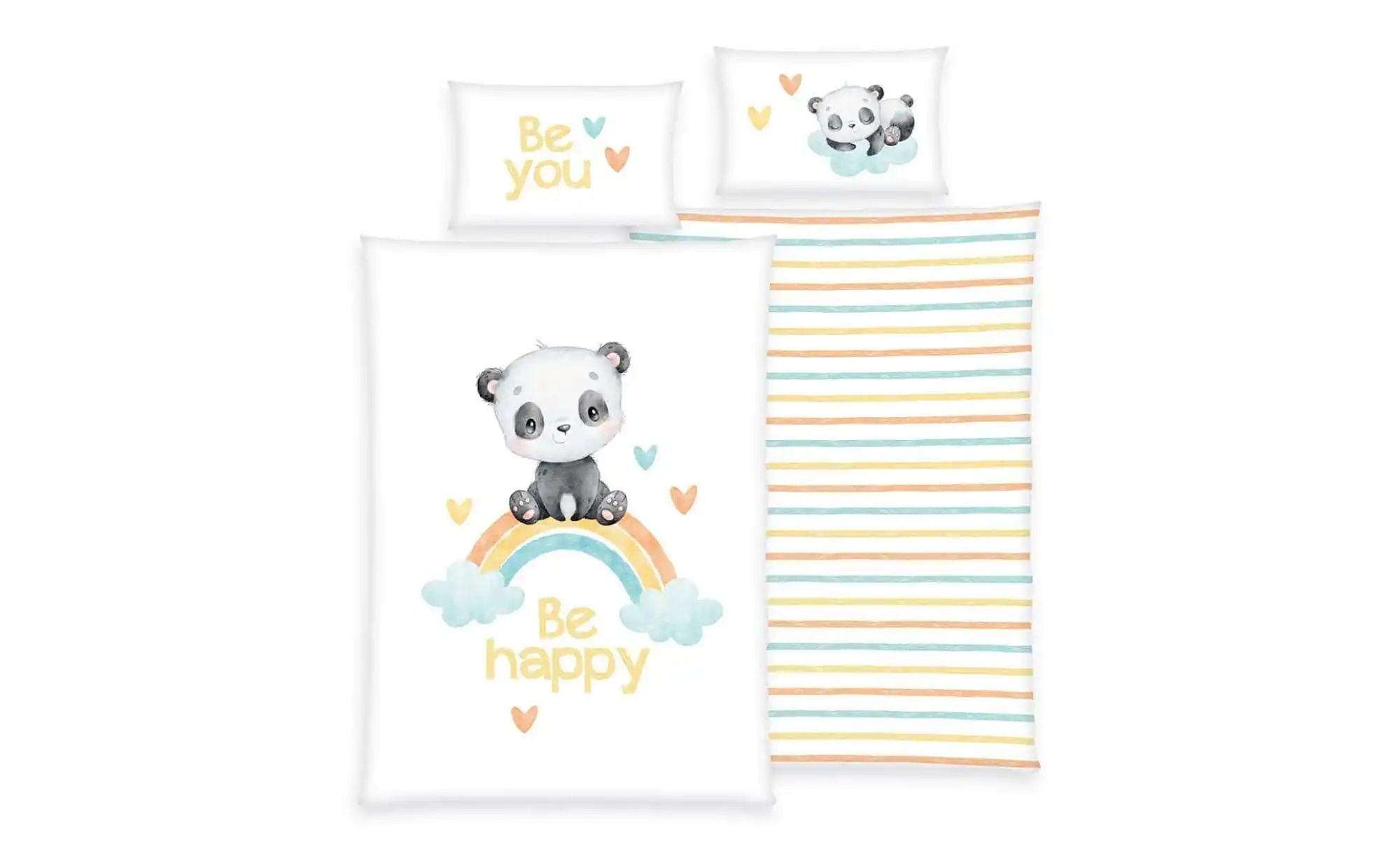 Herding Bettwäsche-Set  Regenbogen Panda ¦ mehrfarbig ¦ Maße (cm): B: 100 H günstig online kaufen