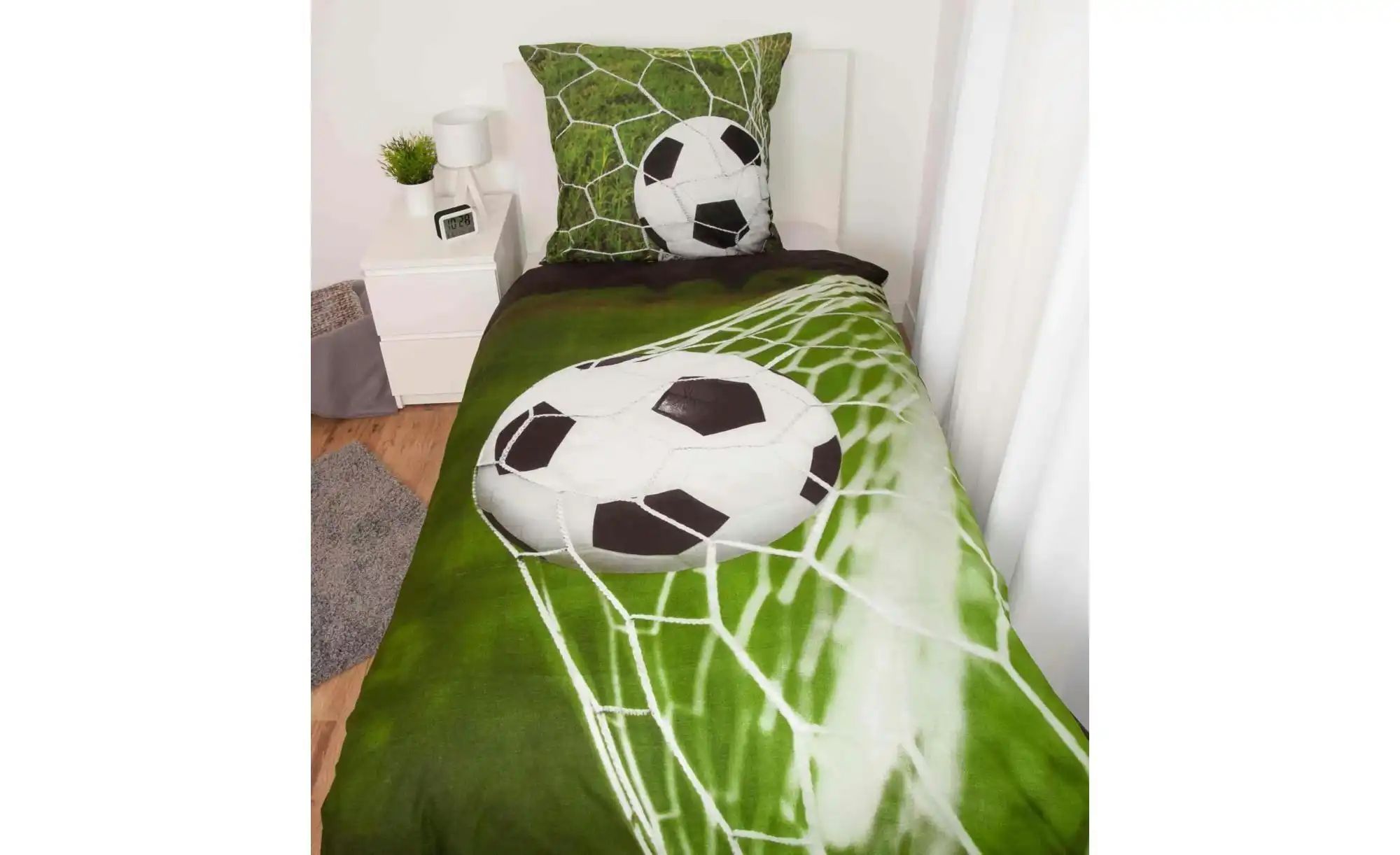 Herding Bettwäsche-Set  Fußball Tor ¦ mehrfarbig ¦ Maße (cm): B: 135 H: 1 B günstig online kaufen