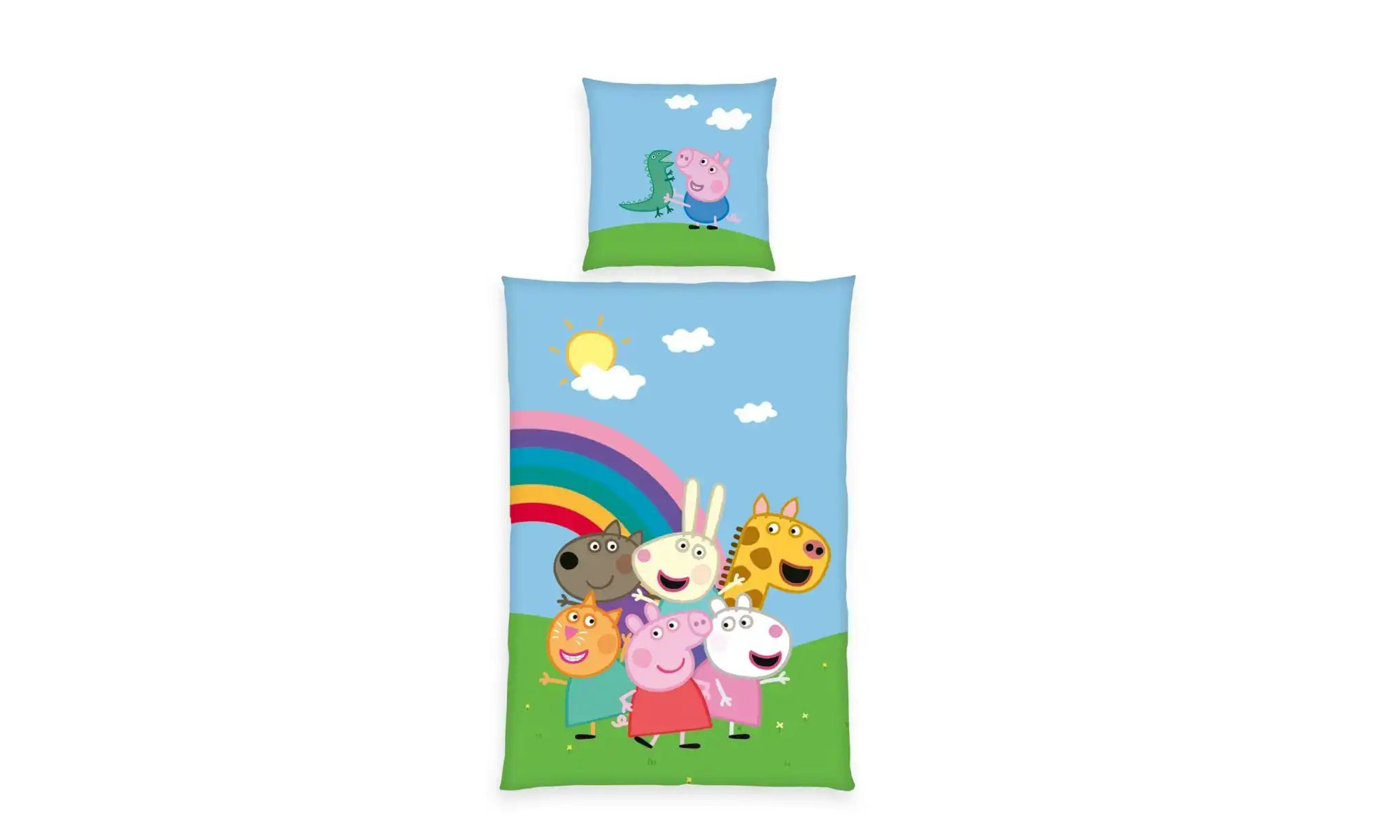 Herding Bettwäsche-Set  Peppa Wutz ¦ mehrfarbig ¦ Maße (cm): B: 135 H: 1 Be günstig online kaufen