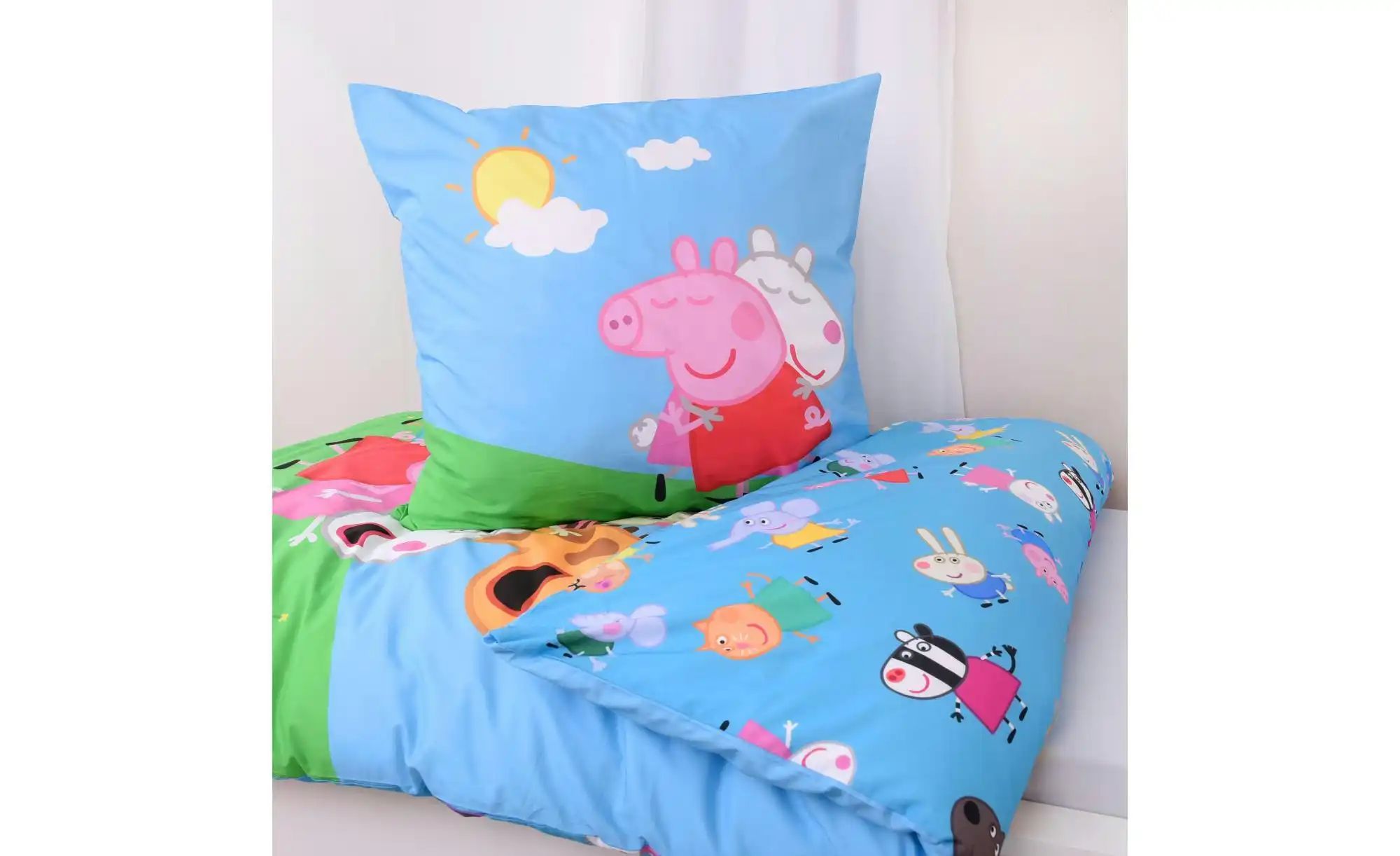 Thumbnail - Herding Bettwäsche-Set  Peppa Wutz ¦ mehrfarbig ¦ Maße (cm): B: 135 H: 1 Bettwaren > Bettwäsche > Kinderbettwäsche - Höf...
