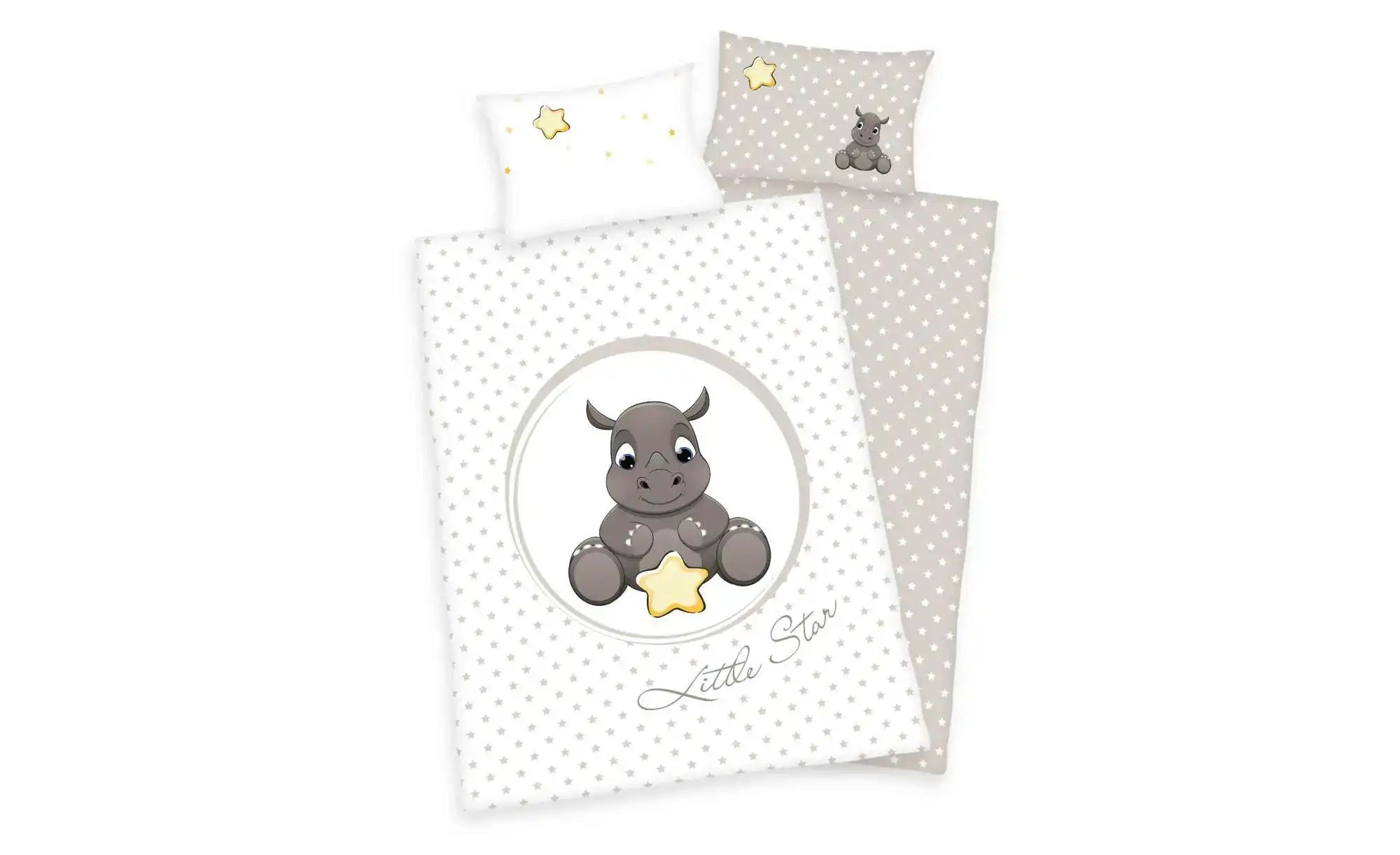 Herding Bettwäsche-Set  Süßes Nashorn ¦ mehrfarbig ¦ Maße (cm): B: 100 H: 1 günstig online kaufen