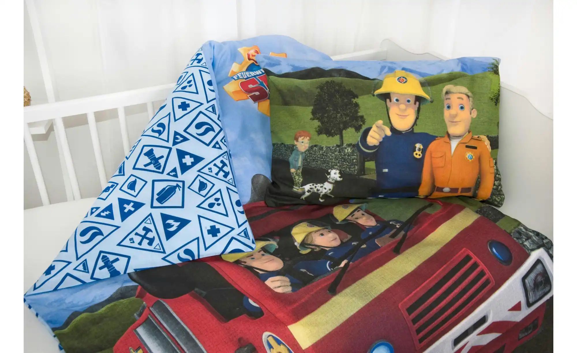 Herding Bettwäsche-Set  Feuerwehrmann Sam ¦ mehrfarbig ¦ Maße (cm): B: 100 günstig online kaufen