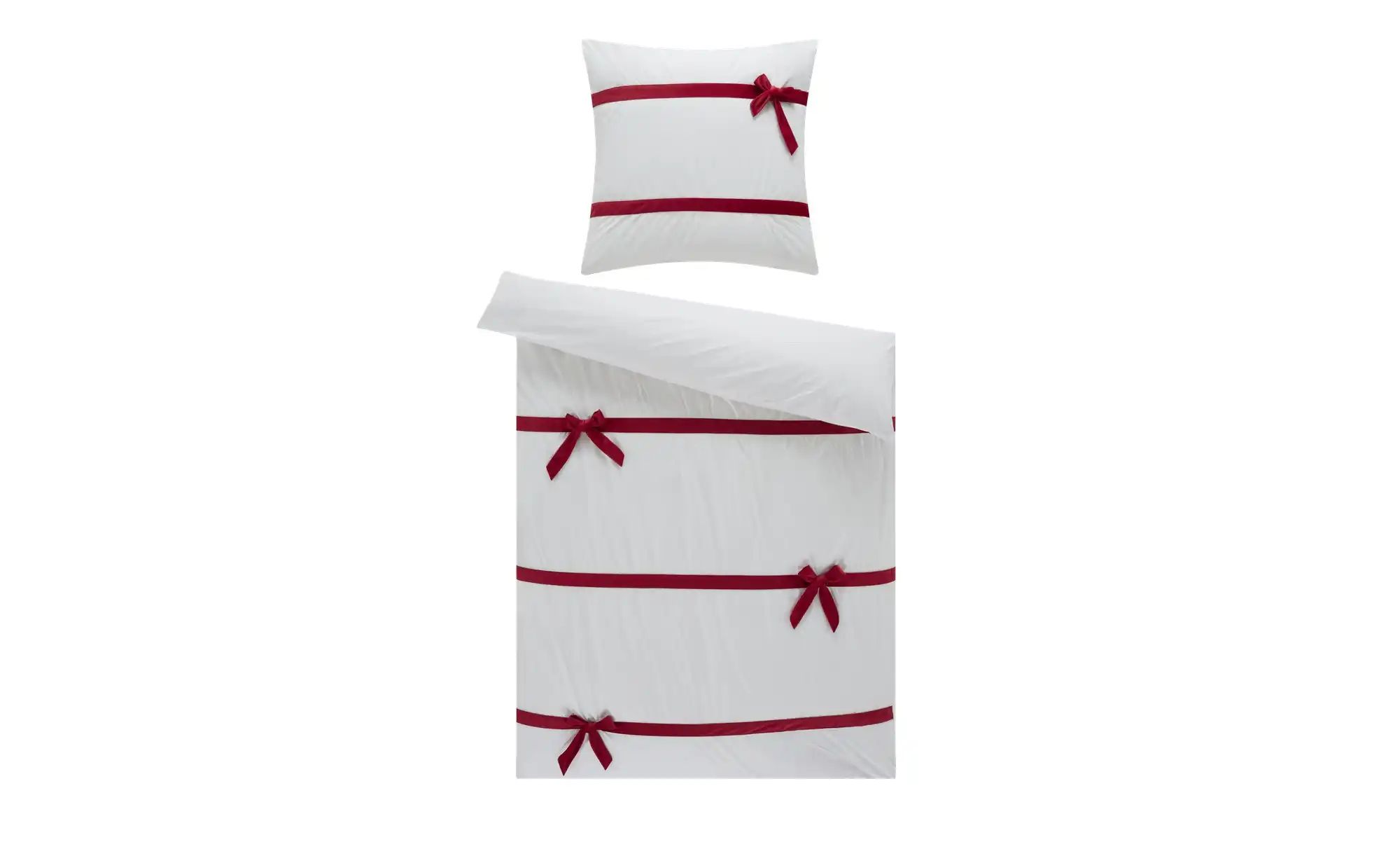 como Satin Bettwäsche  Schleifen ¦ weiß ¦ Maße (cm): B: 135 Bettwaren > Bet günstig online kaufen