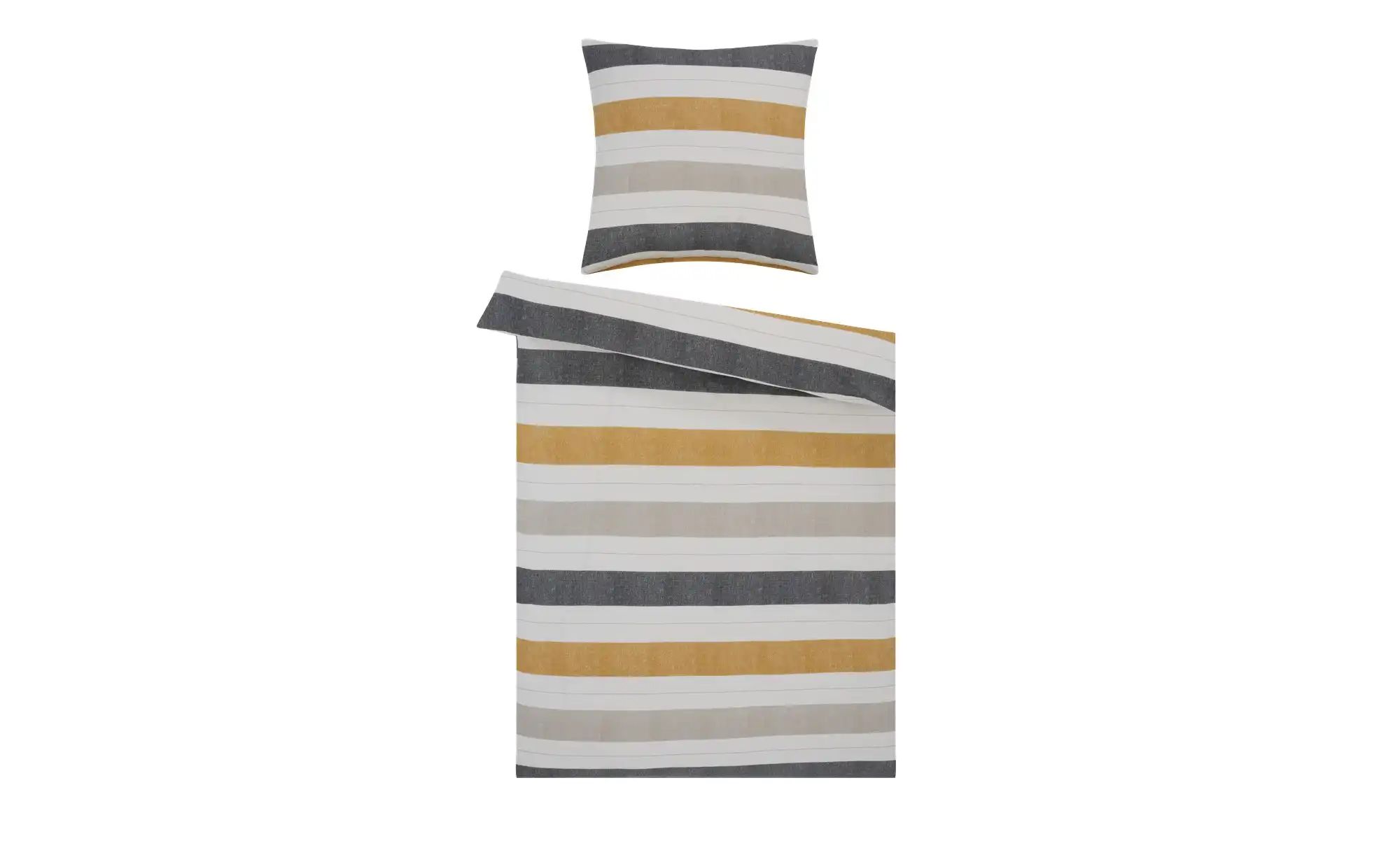 como Biber Bettwäsche  Bold Stripes ¦ gelb ¦ Maße (cm): B: 135 Bettwaren > günstig online kaufen