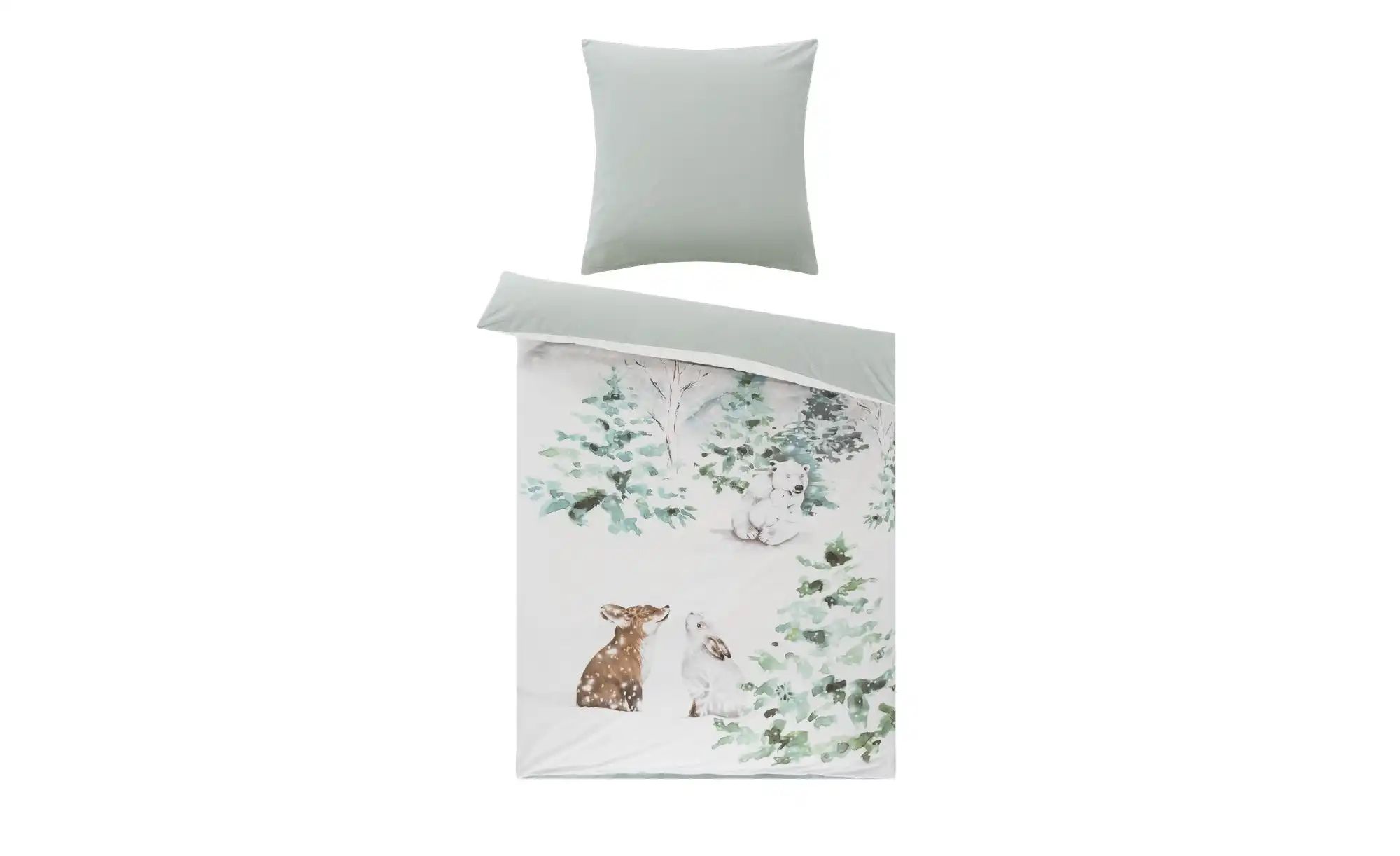 como Biber Wende-Bettwäsche  Countryside ¦ grün ¦ Maße (cm): B: 135 Bettwar günstig online kaufen