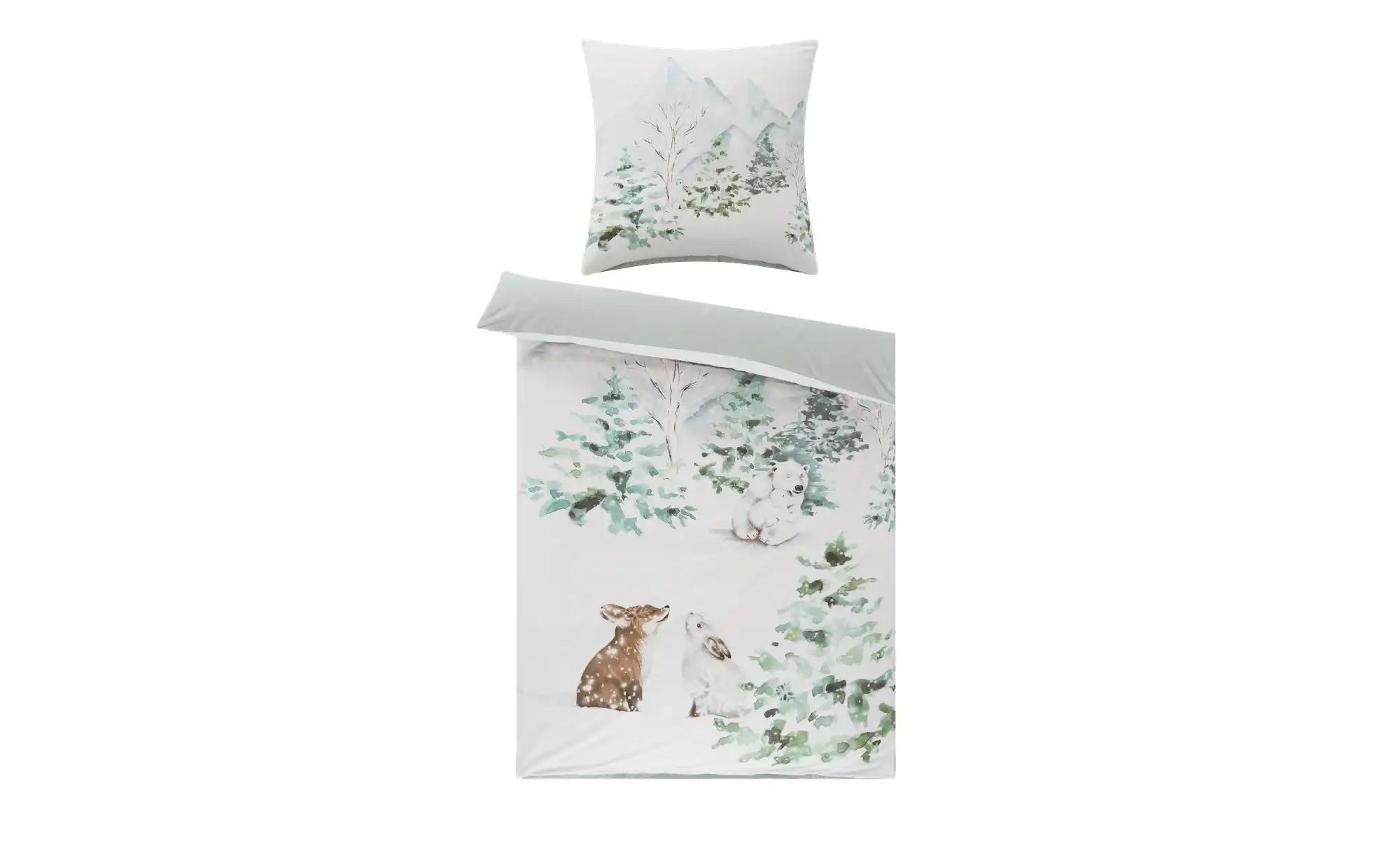 como Biber Wende-Bettwäsche  Countryside ¦ grün ¦ Maße (cm): B: 135 Bettwar günstig online kaufen