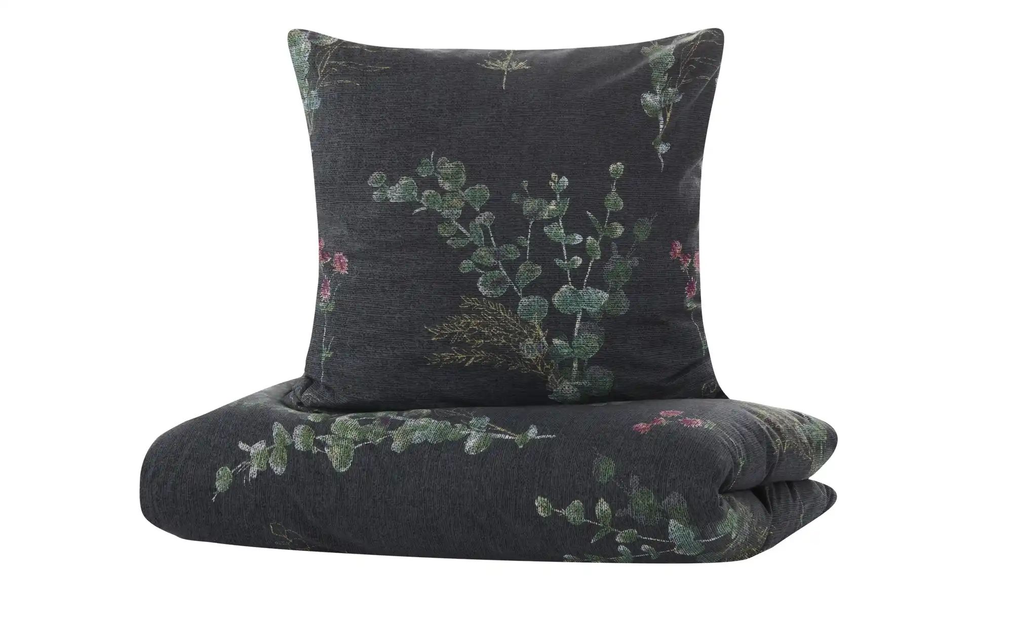 como Biber Wende-Bettwäsche  Eucalyptus Twigs ¦ schwarz ¦ Maße (cm): B: 135 günstig online kaufen