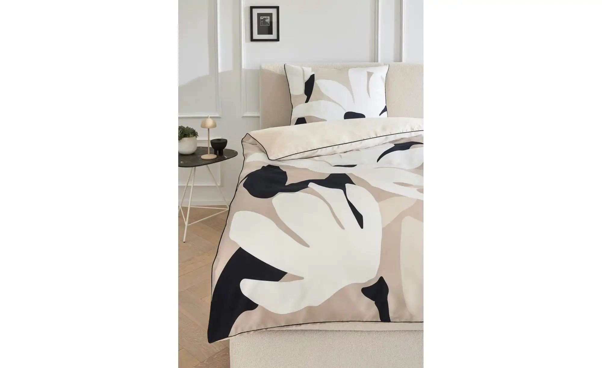 Musterring Satin Wende-Bettwäsche  Harmony ¦ beige ¦ Maße (cm): B: 135 H: 1 günstig online kaufen